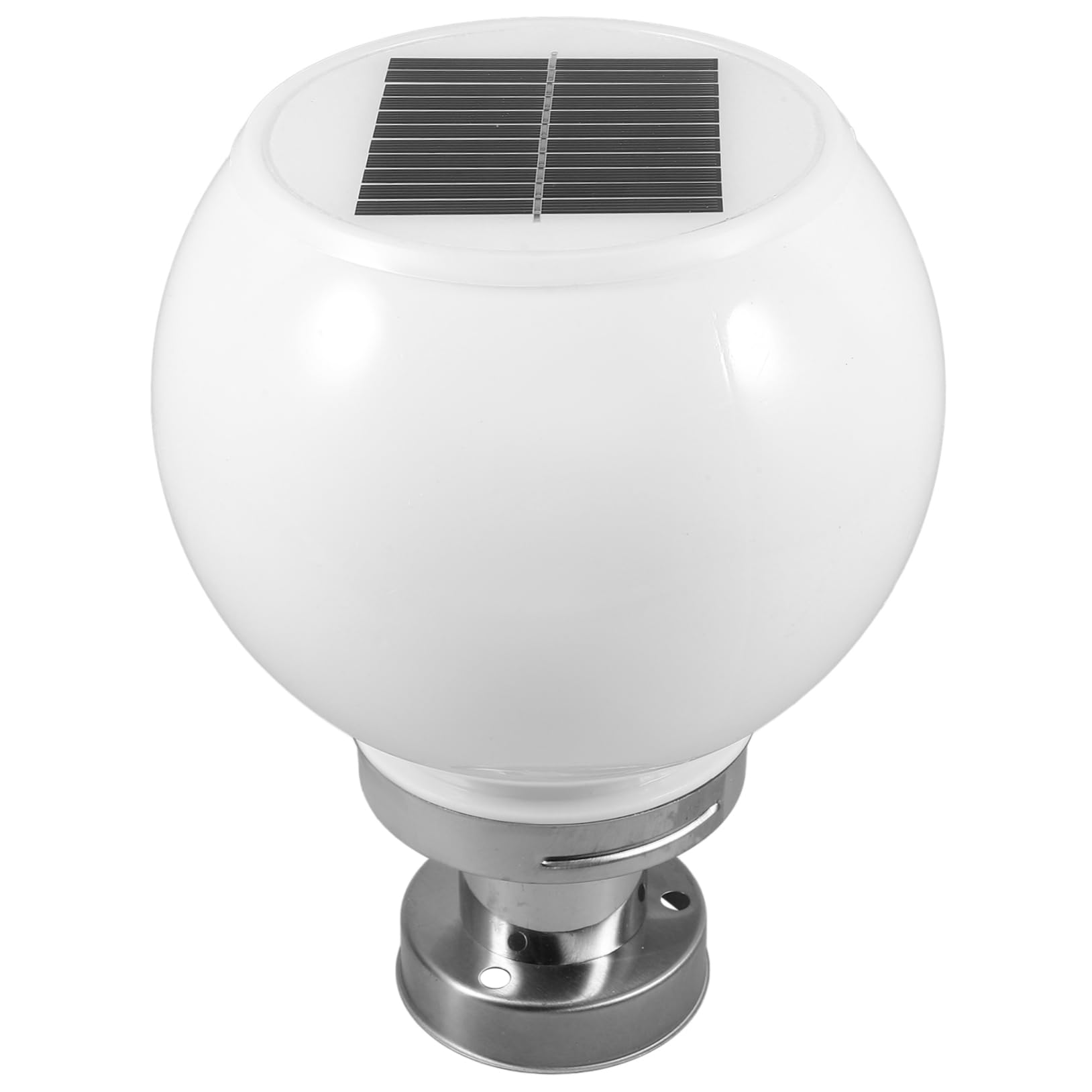 Solar Powered Outdoor Lights - Waterproof LED Solar Fence Lights, Walkway Lights, Garden & Pathway Lighting for Yard, Patio, Driveway - Modern White Column Ball Lamp for Nighttime Safety & Decoration