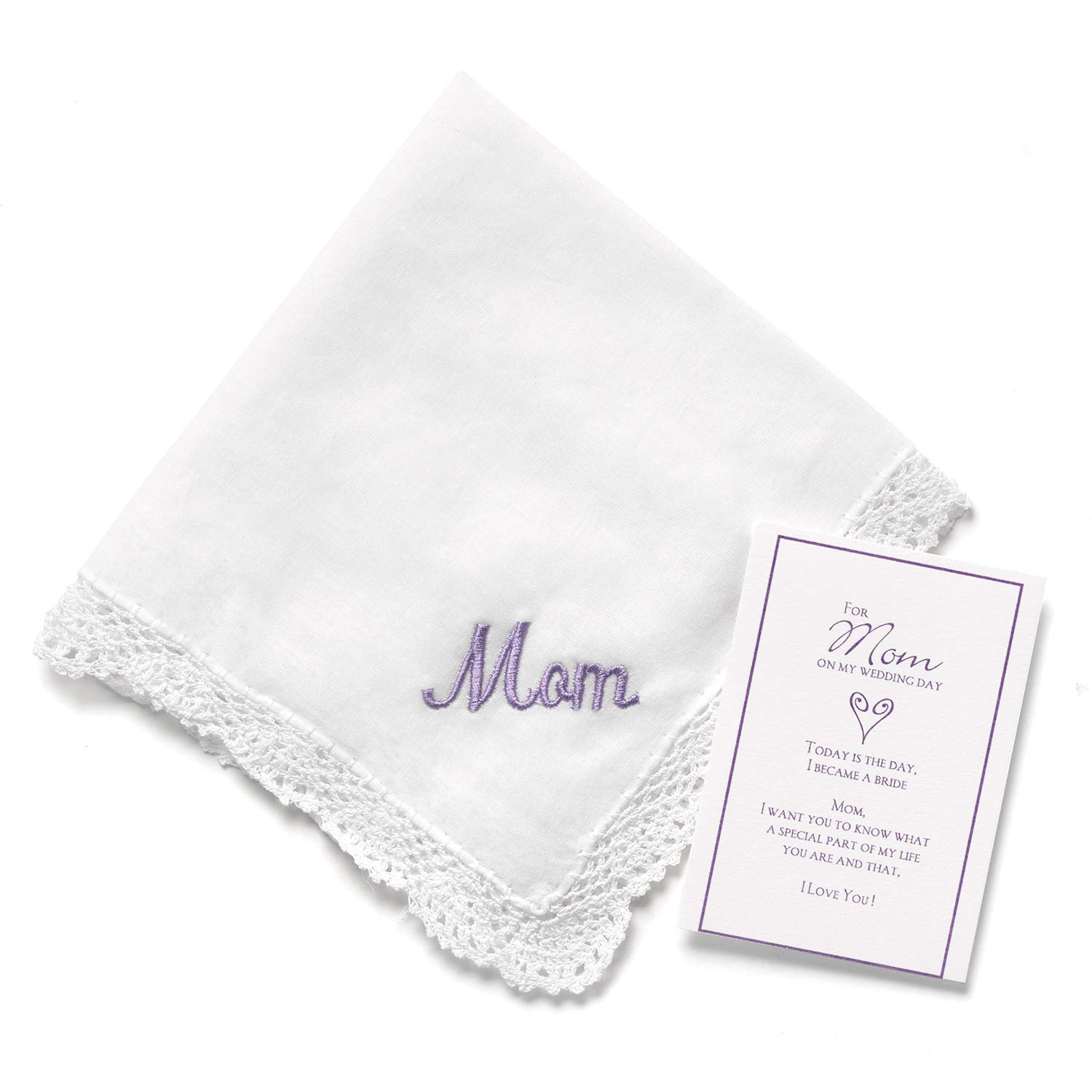 Elegant Mother of The Bride Handkerchief - Lace Trim Wedding Accessory for Emotional Ceremonies & Special Occasions