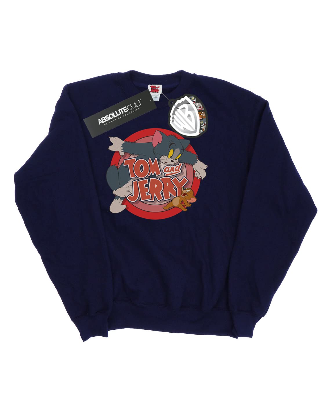 TOM and JERRY Girls Classic Cartoon Print Pullover Hoodie - Navy Blue Sweatshirt for Teens Age 12-13 | Casual Wear, School Outfits & Cartoon Lovers Gift