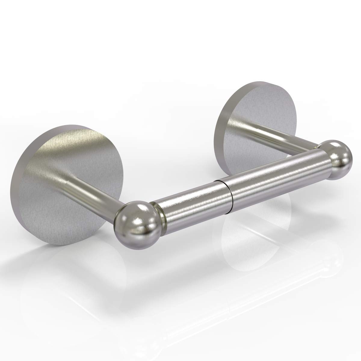 Allied Brass P1024-SN Prestige Skyline Collection 2 Post Toilet Paper Holder in Satin Nickel - Modern Bathroom Tissue Dispenser for Home & Commercial Use