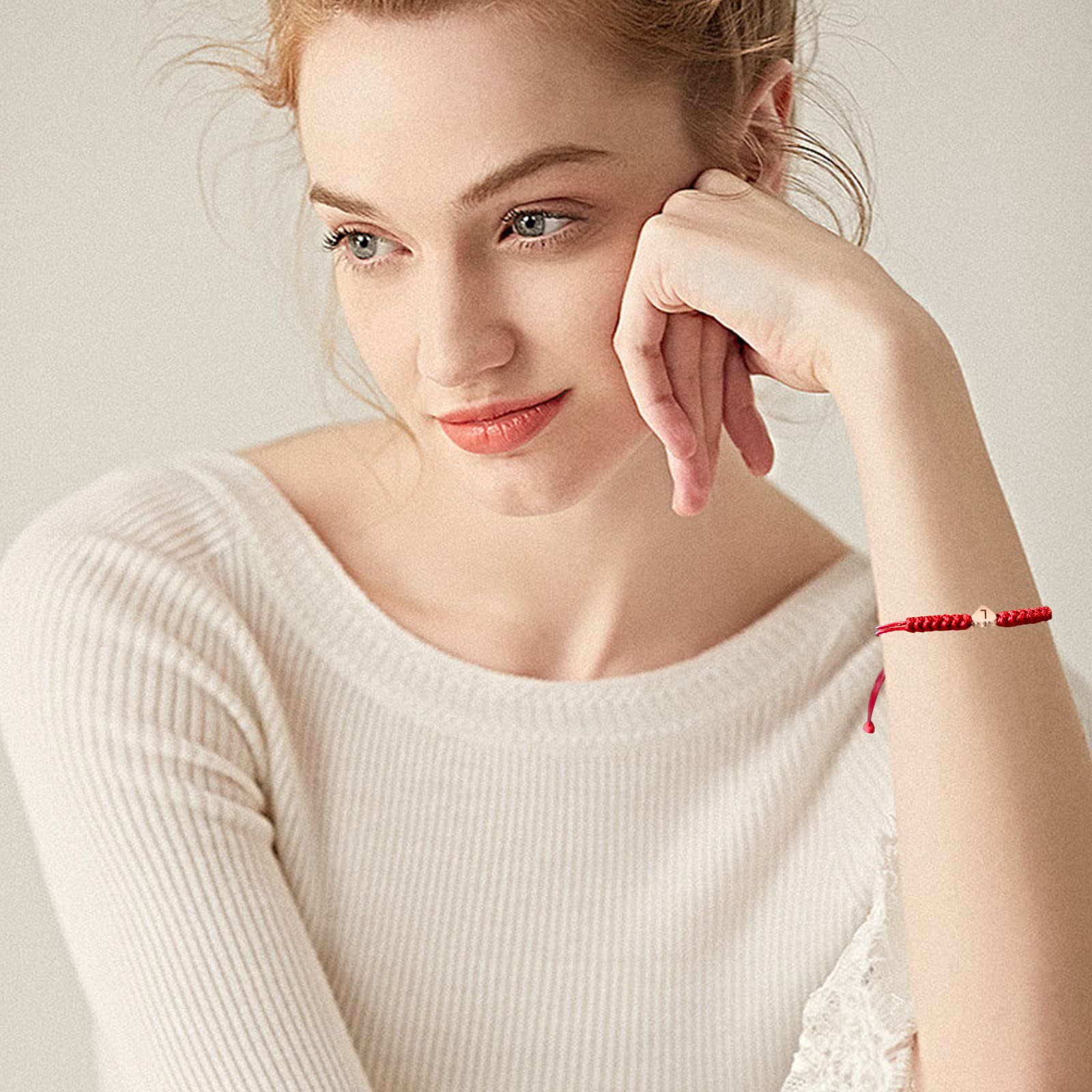 Personalized Initial Bracelet for Women & Men - Custom Letter H Charm, Red String Handmade Rope Braided Jewelry - 26 Letters Available - Perfect Birthday Gift for Her/Him, Friendship Bracelet, Couple Matching Jewelry