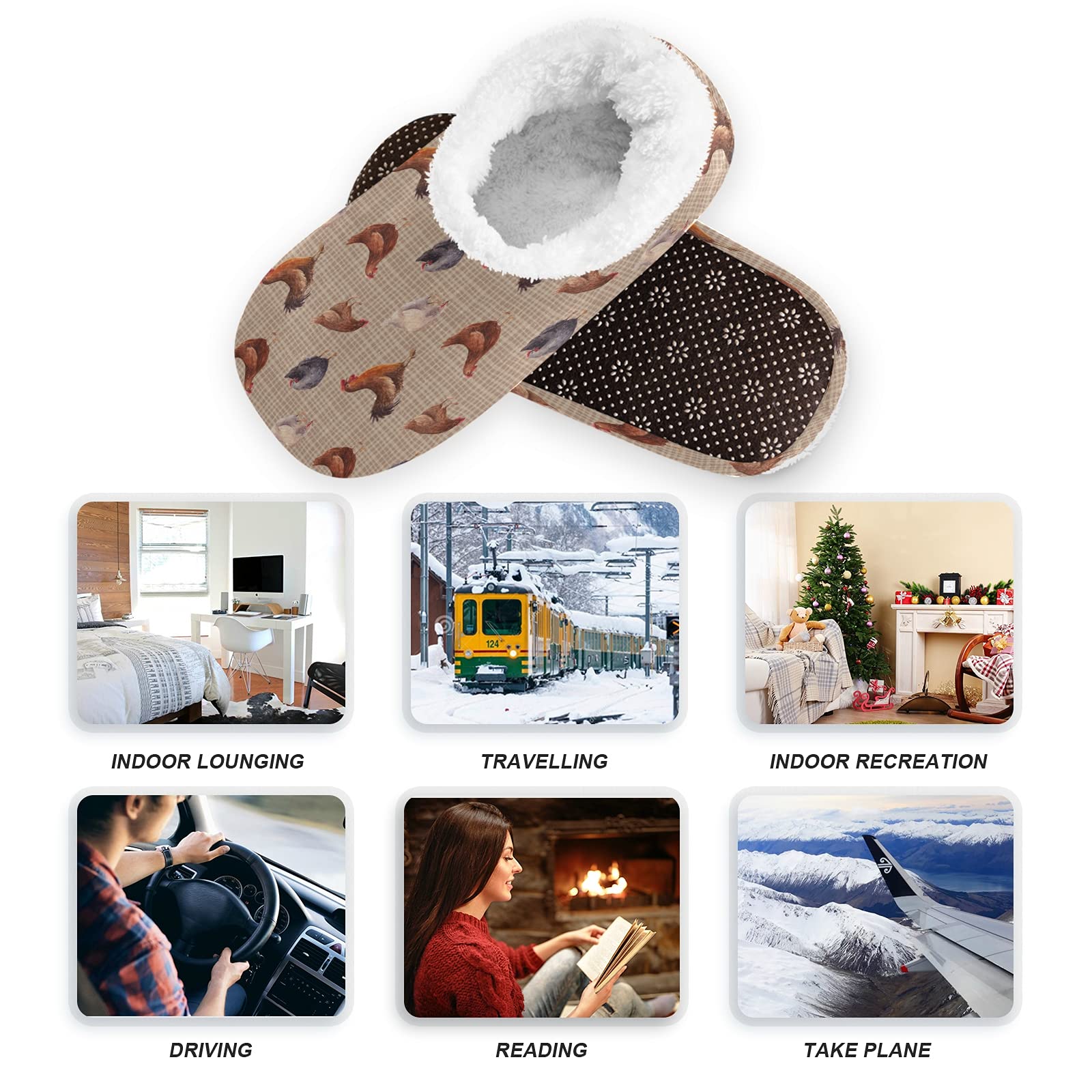 Warm Winter House Slippers for Women & Men - Cozy Fleece Indoor Slippers with Christmas Gnome Design - Perfect for Holiday Gifts, Home Relaxation & Cold Weather Comfort