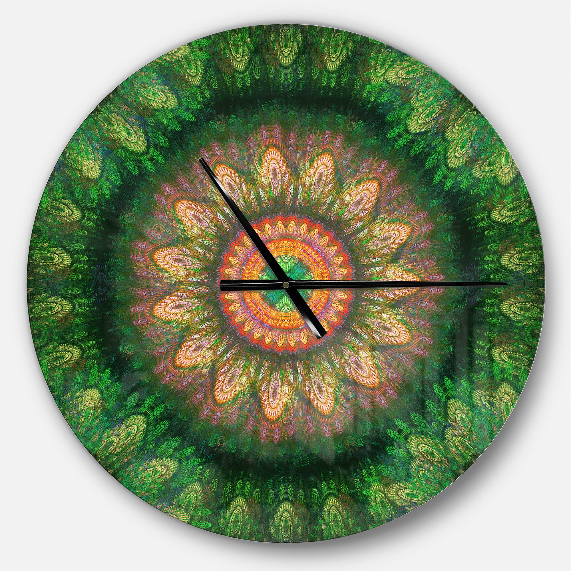 Designart Gear System Pattern Modern Round Metal Wall Clock - Contemporary Wall Art for Home, Living Room, Bedroom & Office Decor | Perfect for Industrial Style Interiors & Workspace Wall Decorations