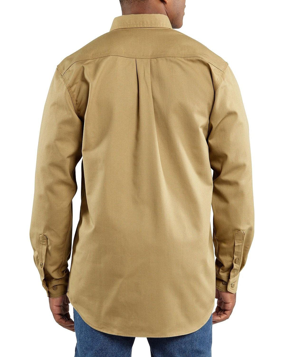 Carhartt Men's Flame Resistant Classic Twil Shirt - Durable Workwear for Construction, Oil Rig & Industrial Safety - OSHA Compliant FR Clothing for Electricians & Welders