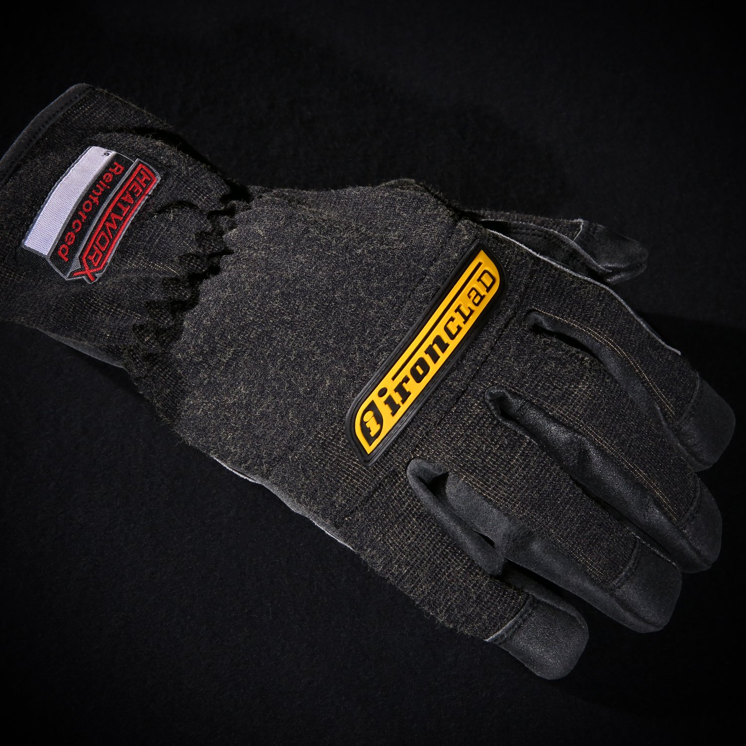Heat & Cut Resistant Work Gloves - Ironclad HEATWORX REINFORCED, 450°F Palm Protection (1 Pair, Black) - Ideal for Welding, Grinding, Construction & Industrial Use