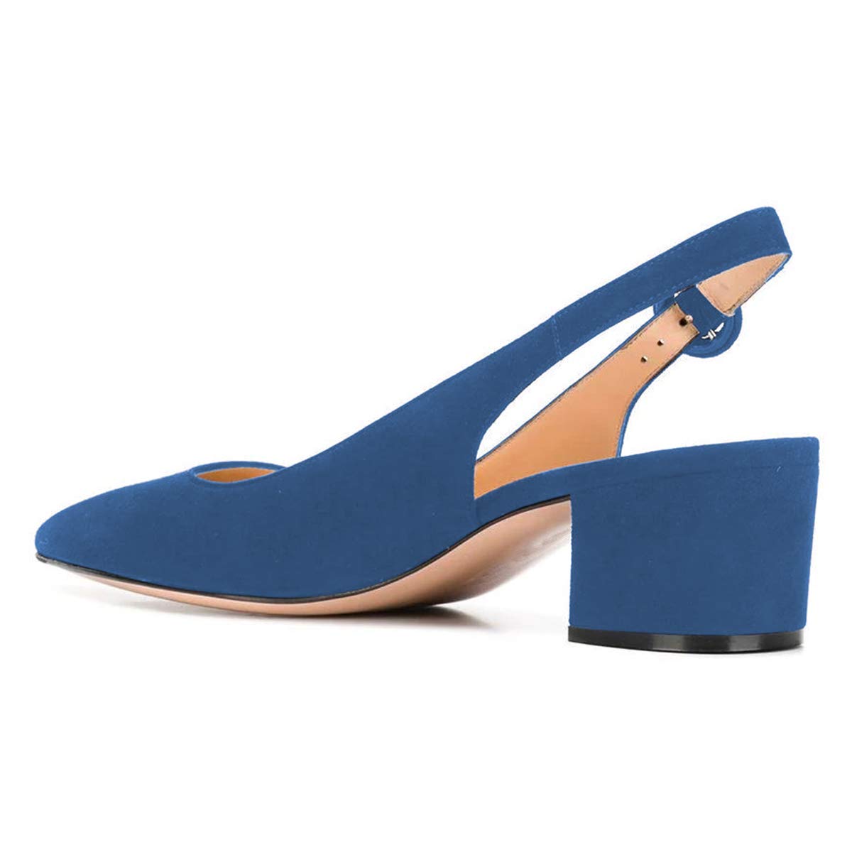 YDN Women's Classic Chunky Block Mid Heel Slingback Pumps - Comfortable Office & Formal Shoes for Ladies | Perfect for Business Meetings, Weddings & Professional Occasions