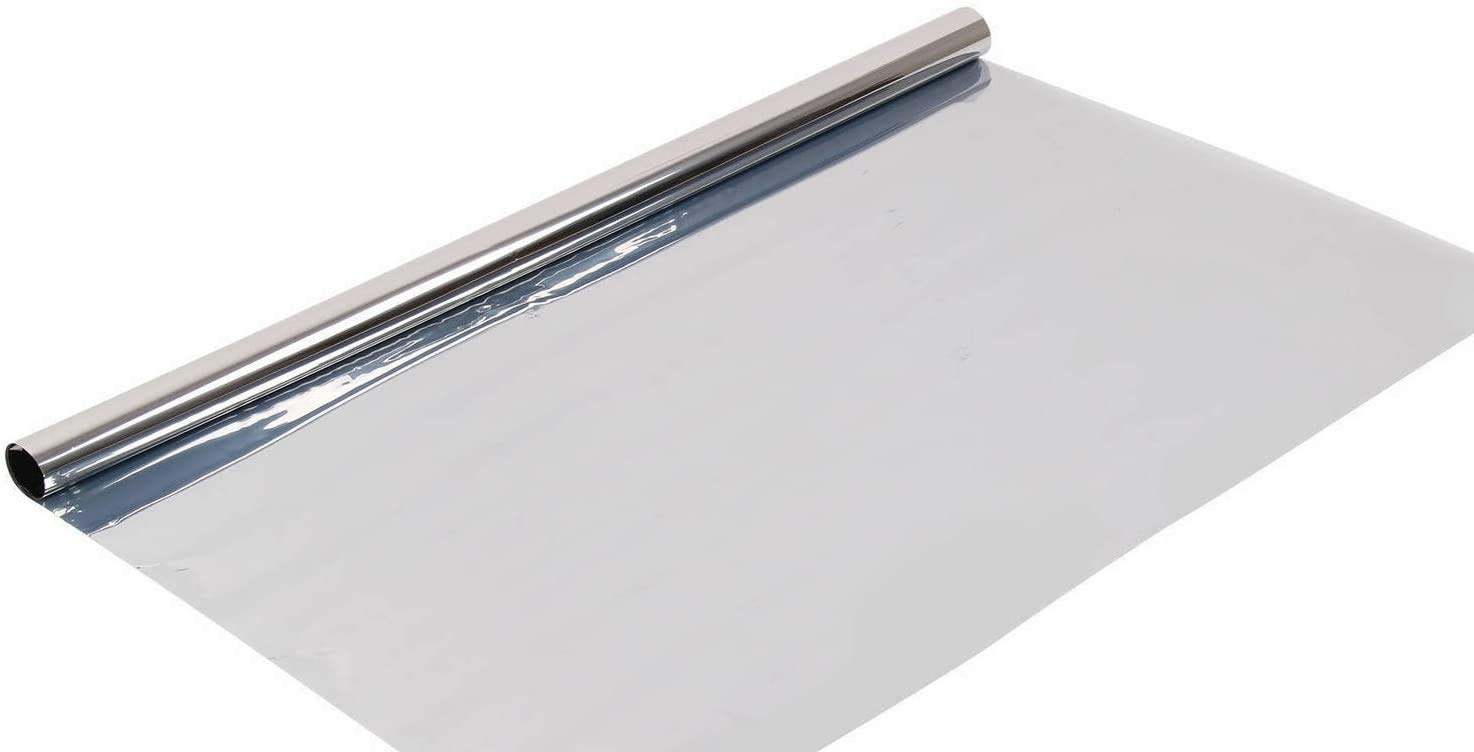 Intersolar One Way Mirror Window Film - Silver Reflective Tint for Privacy & UV Protection - 48