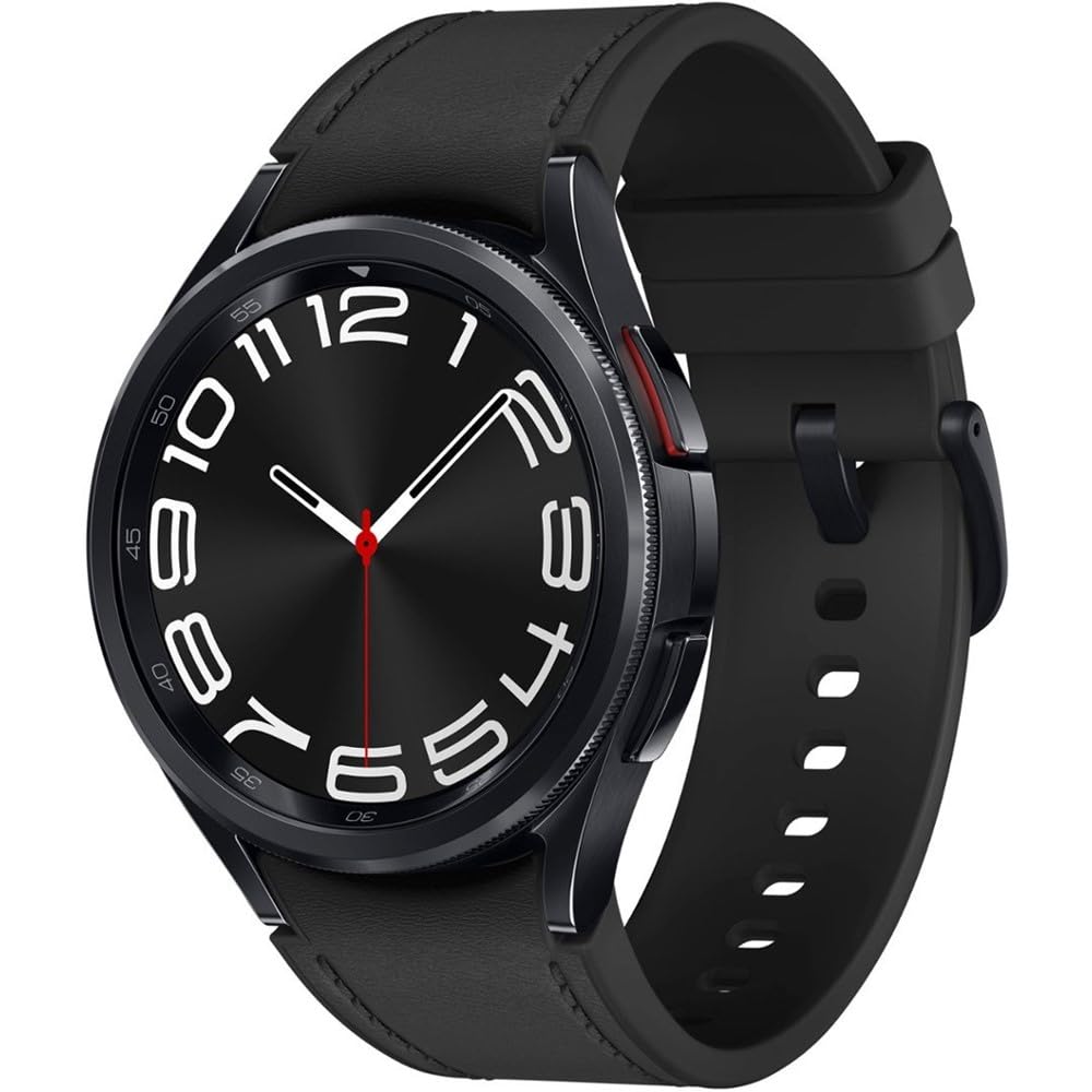 SAMSUNG Galaxy Watch 6 Classic 43mm Stainless Steel Smartwatch - Fitness Tracker, Heart Rate Monitor, BIA Sensor, Bluetooth - Black (Renewed) | Perfect for Workouts, Running & Daily Activity Tracking