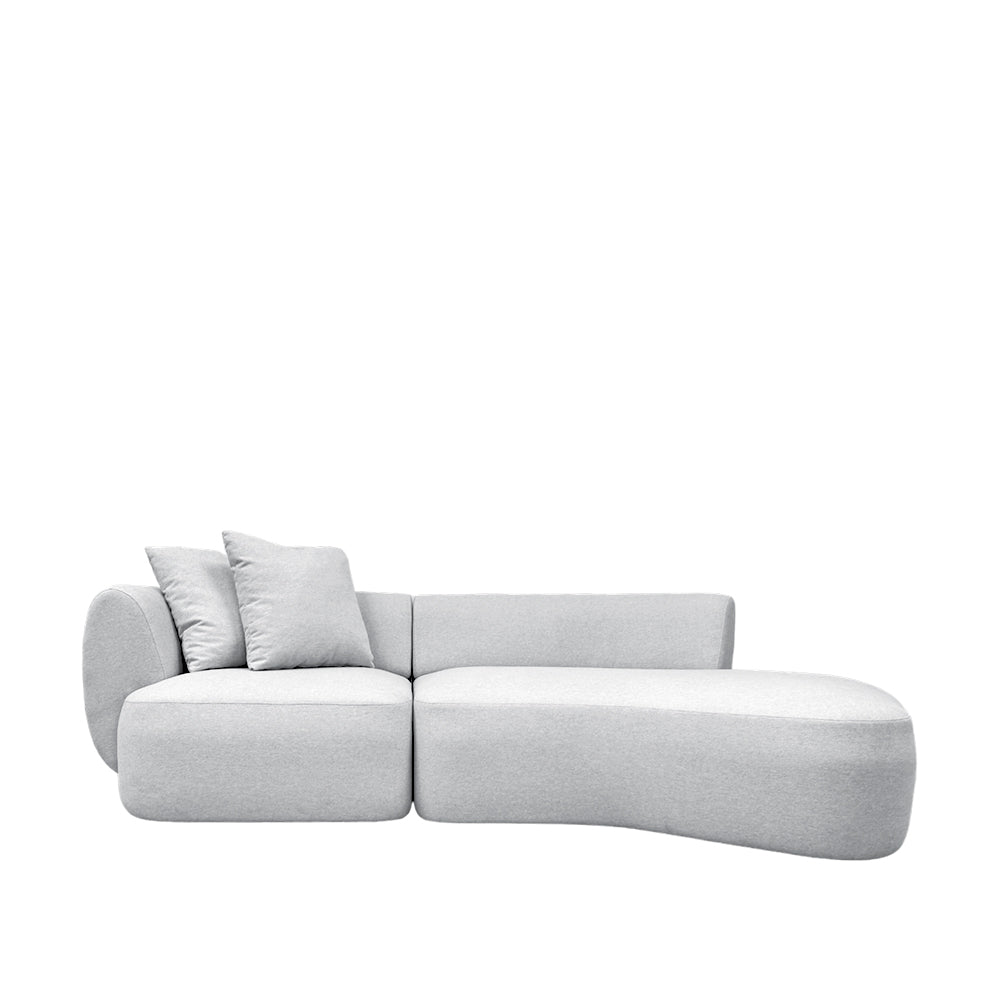 Pebble 3-Seater Chaise Sectional Sofa with EcoClean Fabric | Modern L-Shaped Couch for Living Room, Lounge & Family Room | Stain-Resistant & Pet-Friendly Sofa Set