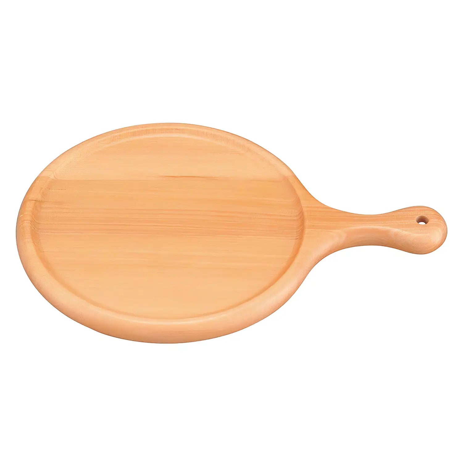 EBM Wooden Pizza Serving Tray - Handcrafted Bamboo Pizza Board for Serving, Cutting & Entertaining - Perfect for Parties, Picnics & Home Dining