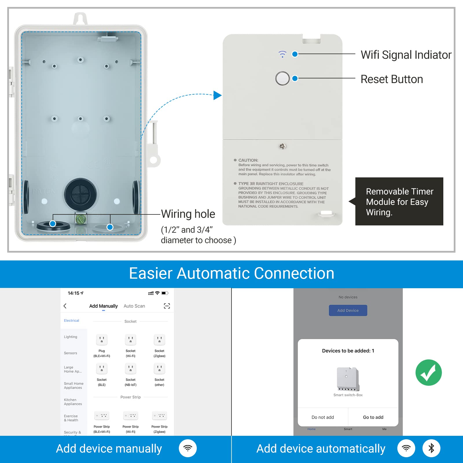 DEWENWILS WiFi Pool Timer Switch - 40A Heavy Duty 120-277VAC 2HP, Smart Home Compatible with Alexa & Google Assistant, ETL Certified - Perfect for Swimming Pool Pumps, Hot Tubs & Outdoor Lighting Control