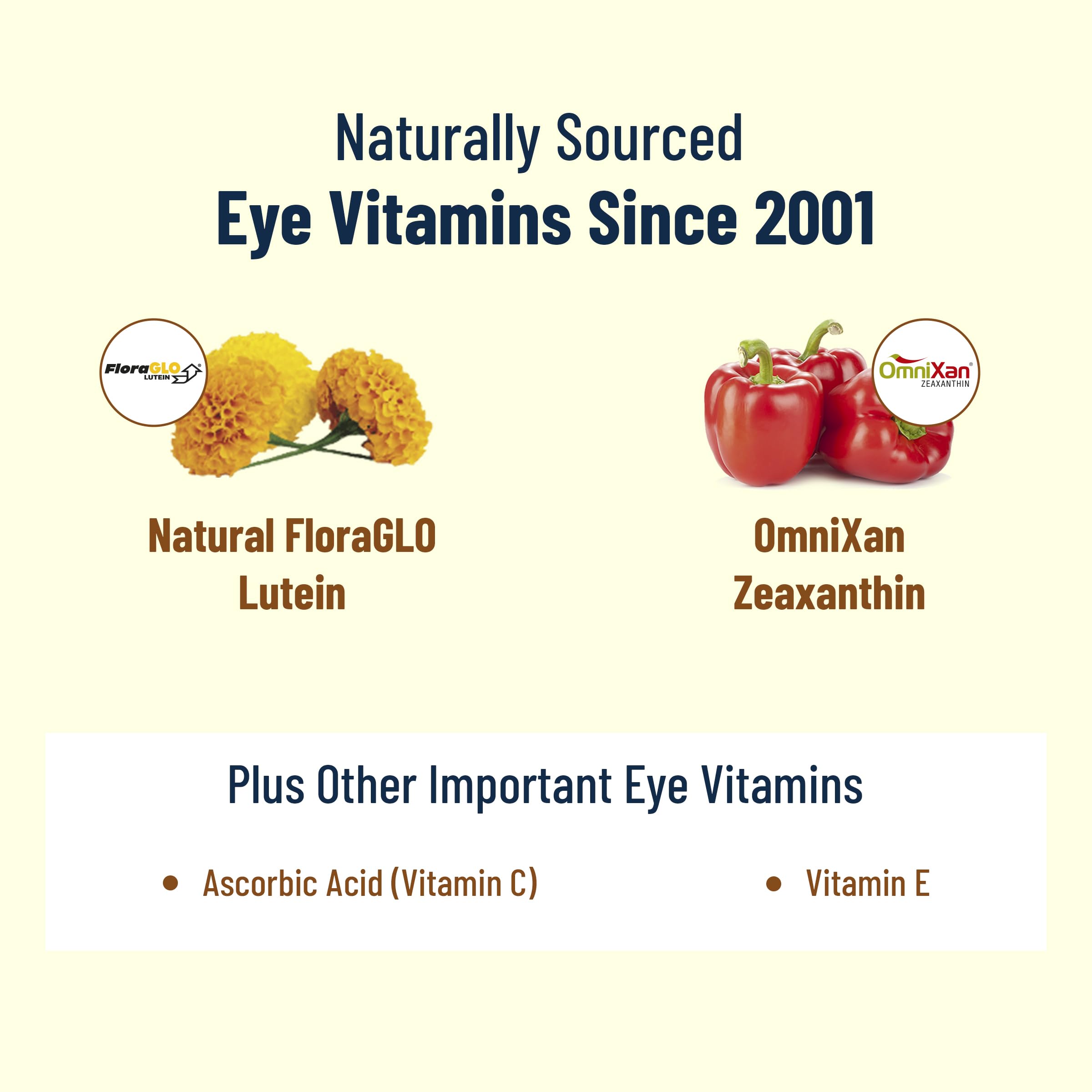 Zinc Free AREDS 2 Eye Vitamins with Lutein & Zeaxanthin - Soy-Free VCaps for Macular Health - Supports Vision Clarity for Computer Users & Night Driving