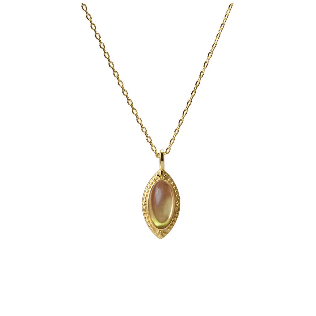 Vintage Peridot Green Gemstone Necklace - 925 Sterling Silver Pendant Jewelry for Women | Elegant Gift for Birthday, Anniversary & Special Occasions | Perfect for Party, Wedding & Everyday Wear