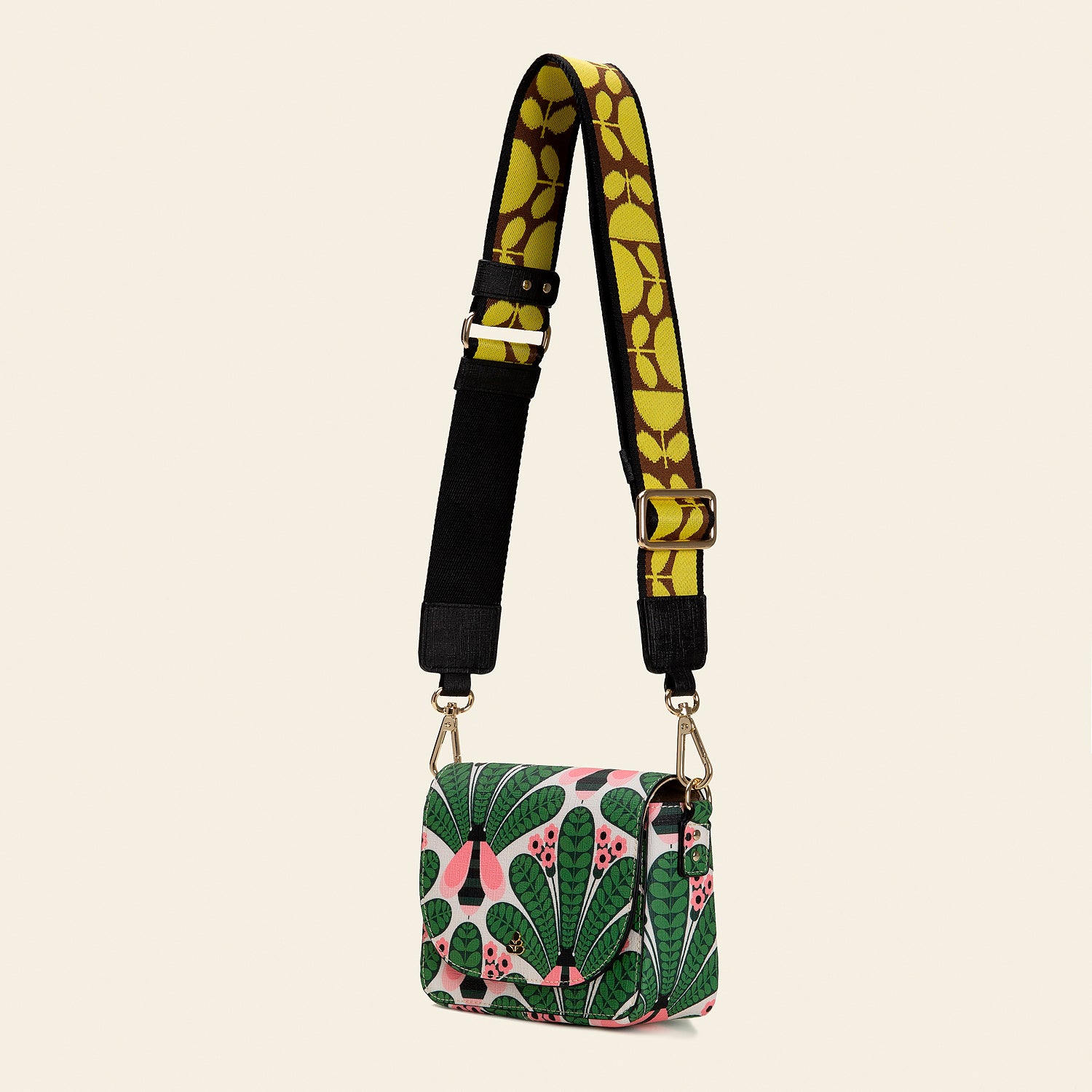 Vera Mini Crossbody Bag - Honey Bee Dill Print Small Shoulder Purse for Women | Perfect for Everyday Use, Travel & Shopping