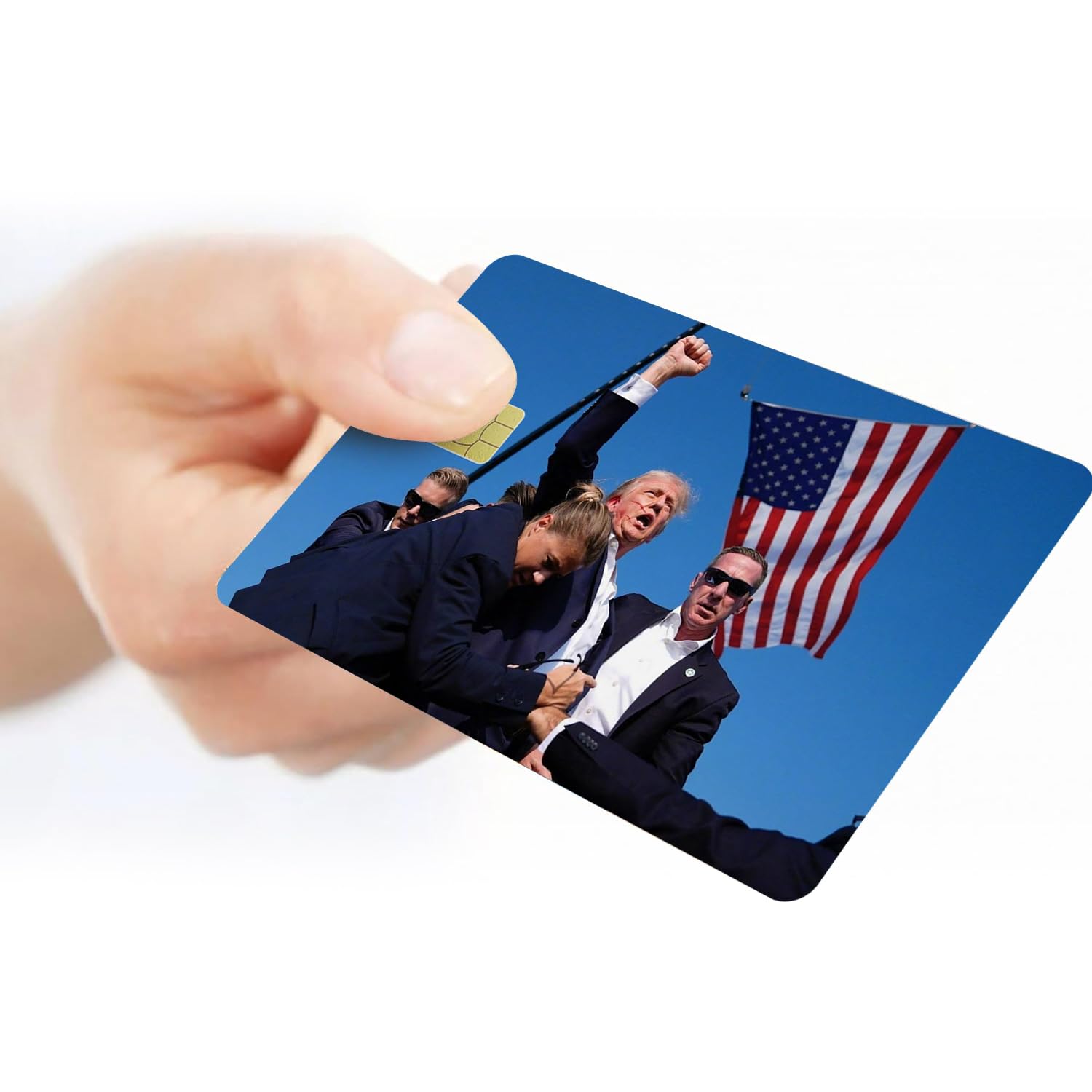 3PCS Donald Trump 2024 Rally Themed Credit Card Skins - Personalized Debit Card Covers & Stickers for Trump Supporters | Show Your Support at Political Events & Rallies