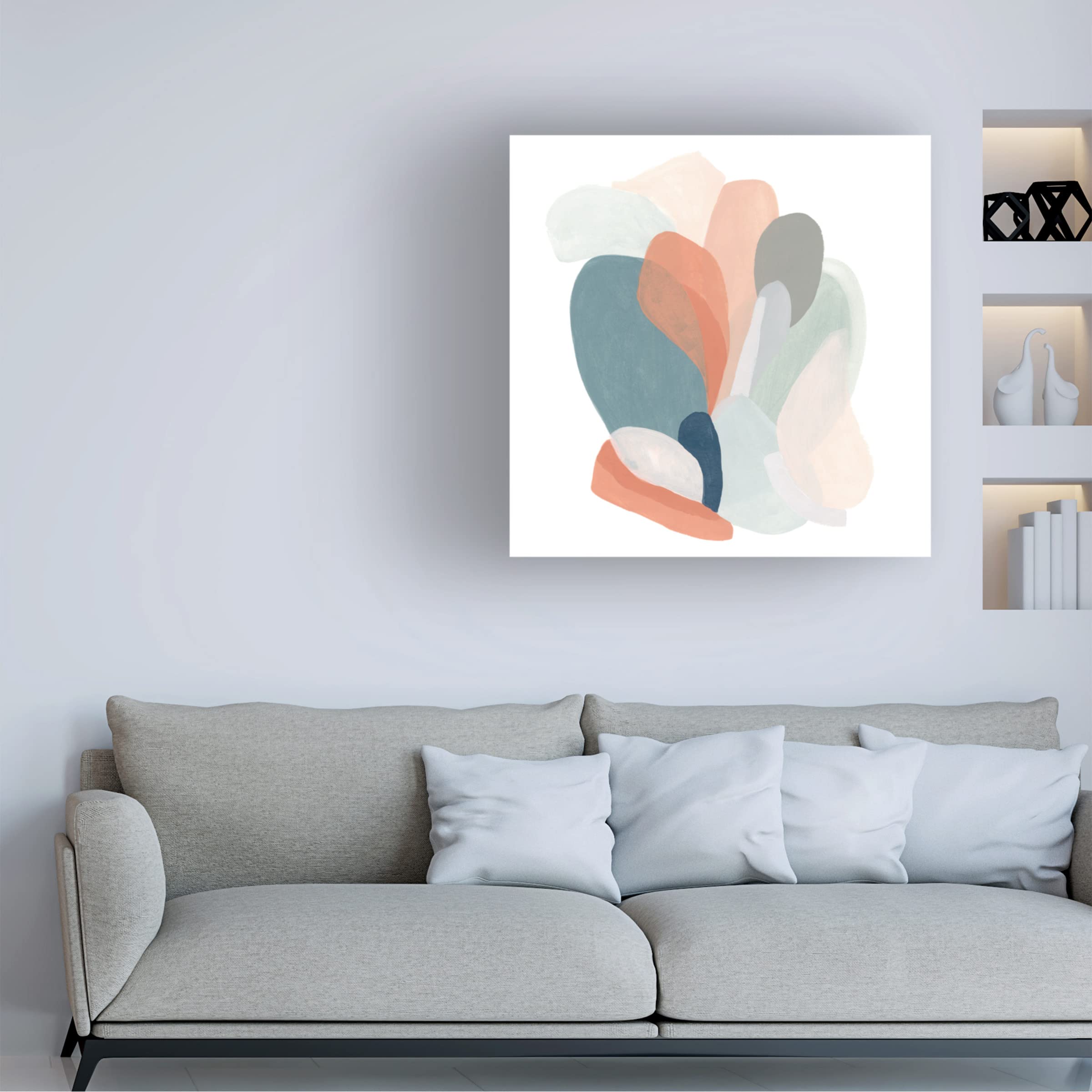 Trademark Fine Art 'Modular Motion II' Abstract Canvas Wall Art by June Erica Vess - Perfect for Modern Living Room & Office Decor