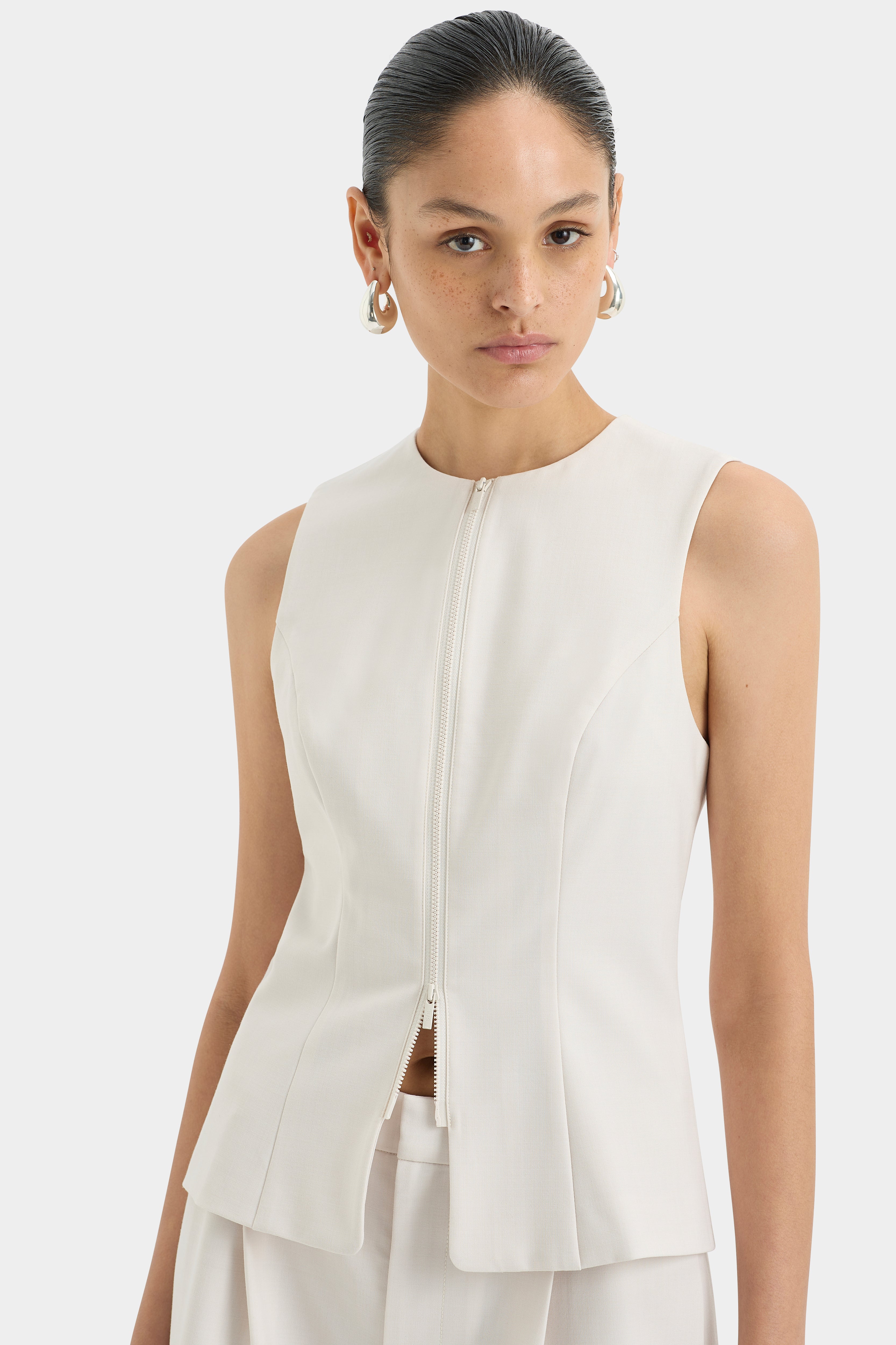 Laredo Zip Top Light Ecru Women's Casual Jacket - Perfect for Outdoor Hiking, Travel & Everyday Wear