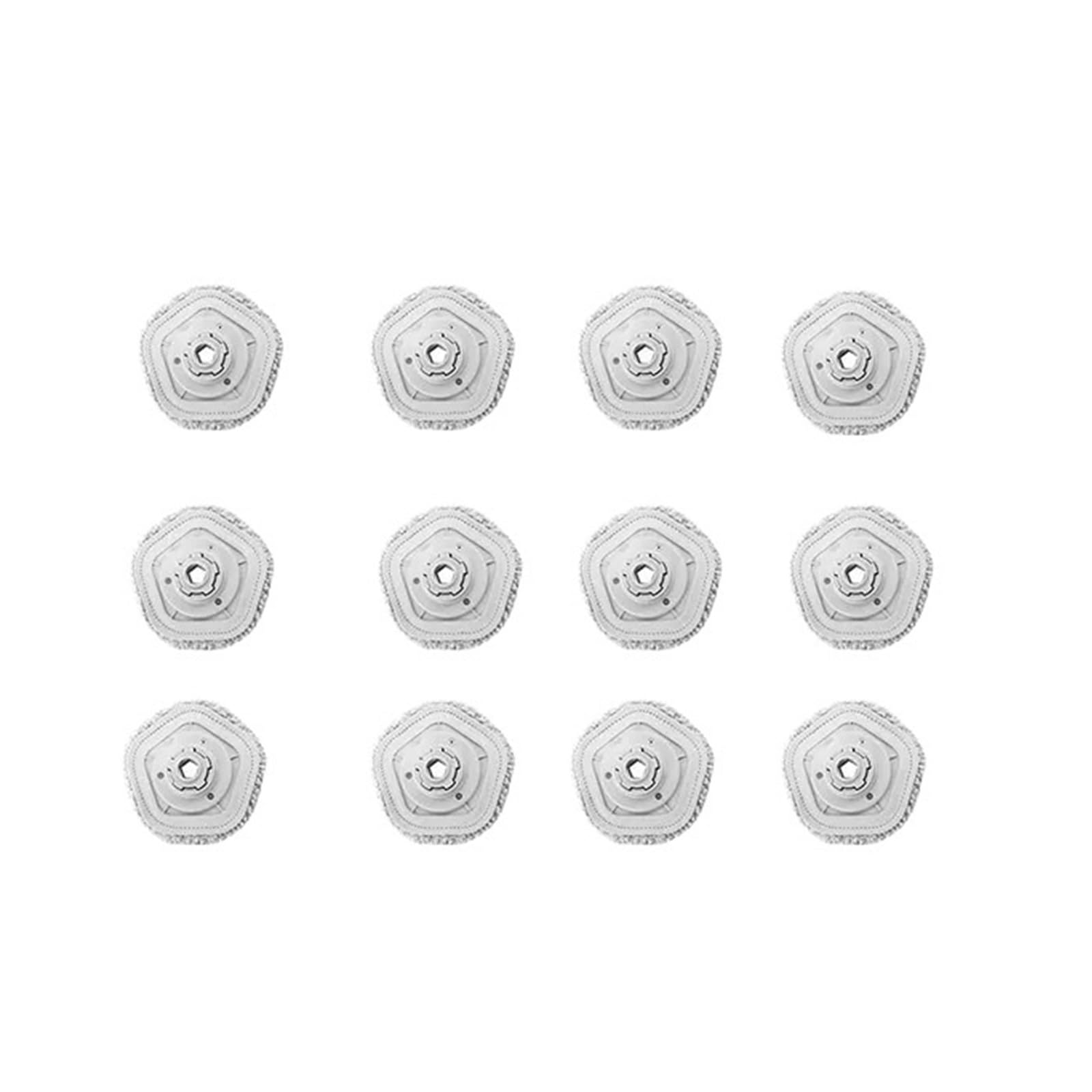 Dreame Bot W10 & W10 Pro Replacement Mop Pads (12 Pack) - Premium Microfiber Cleaning Cloth with Fixed Bracket for Robot Vacuum Mops - Perfect for Hardwood Floors, Tile & Laminate Cleaning