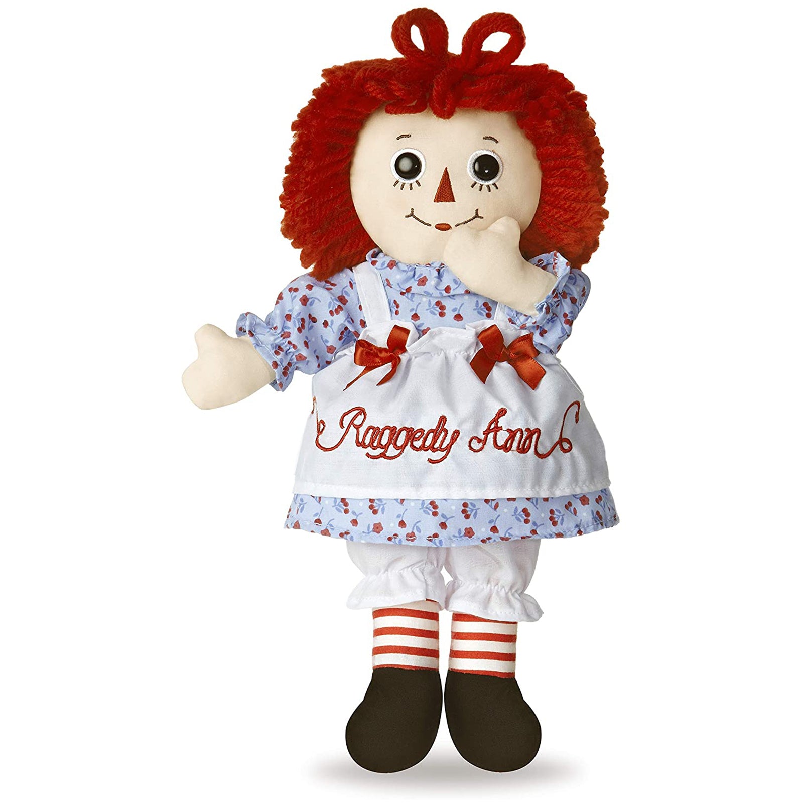 12 Inch Aurora Raggedy Ann Classic Plush Doll - Soft Stuffed Toy for Kids, Collectors & Nursery Decor