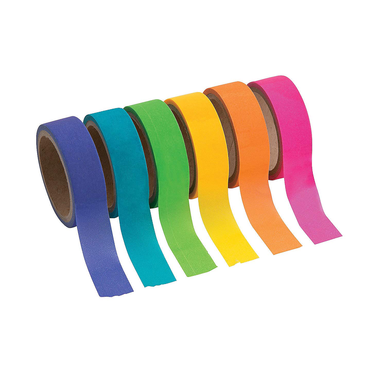 Colorful Neon Washi Tape for DIY Crafts, Scrapbooking & Home Decor - Perfect for Kids' Art Projects, Journaling & Creative Activities