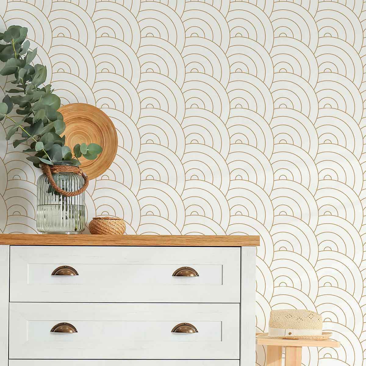 Black and White Curve Peel and Stick Removable Wallpaper 3218 - Self-Adhesive Decorative Wall Covering for Bedroom, Living Room & Office Decor