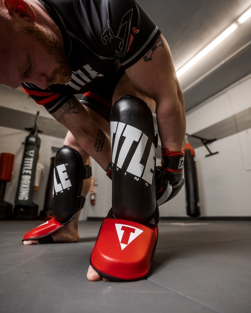 TITLE Boxing Pro Style Shin & Instep Guards 3.0 - Premium MMA Kickboxing Protective Gear for Training & Sparring - Perfect for Muay Thai, Martial Arts & Fitness Workouts