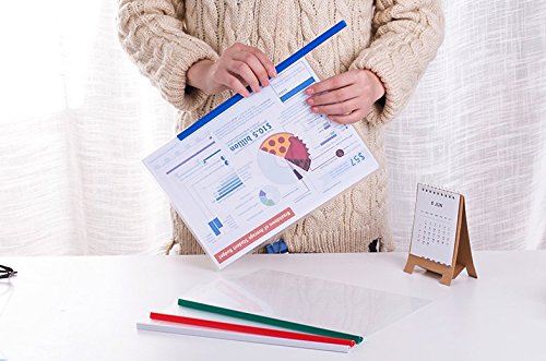 10mm Sliding Bar Plastic File Folders - 20 Pack, A4 Size, 18C, 40 Sheet Capacity, Transparent Resume & Report Covers for Office Organization - Perfect for Presentations, Document Storage & School Binders