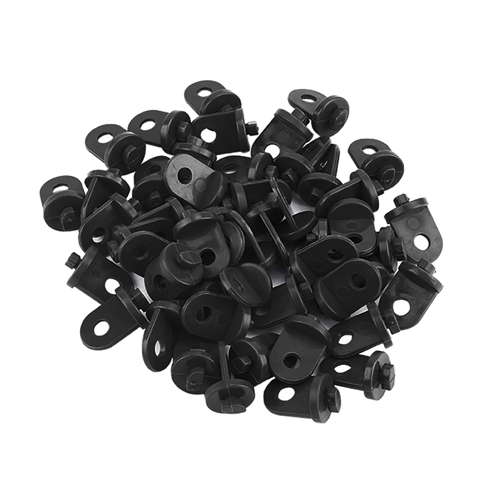 50 Pack Black Plastic Greenhouse Hangers - Heavy Duty Plant Hooks & Shade Cloth Clips for Gardening, Greenhouse Accessories - Perfect for Securing Plants, Nets & Fabric in Greenhouses, Gardens & Indoor Plant Setups