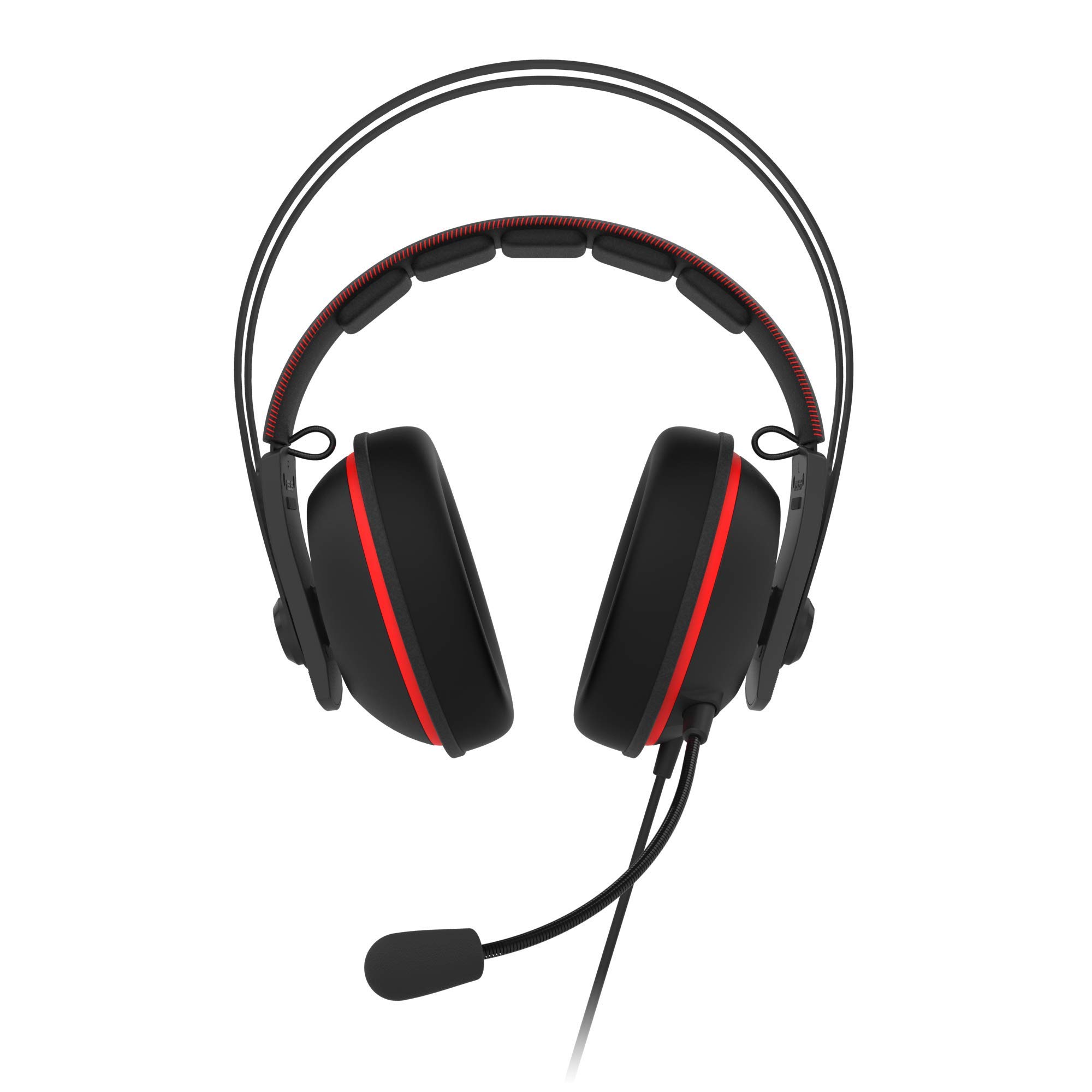 ASUS TUF Gaming H7 Wired Gaming Headset for PC & PS4 - 7.1 Virtual Surround Sound, Comfortable Eyewear-Friendly Ear Cushions - Red | Perfect for FPS, RPG & Online Multiplayer Gaming Sessions