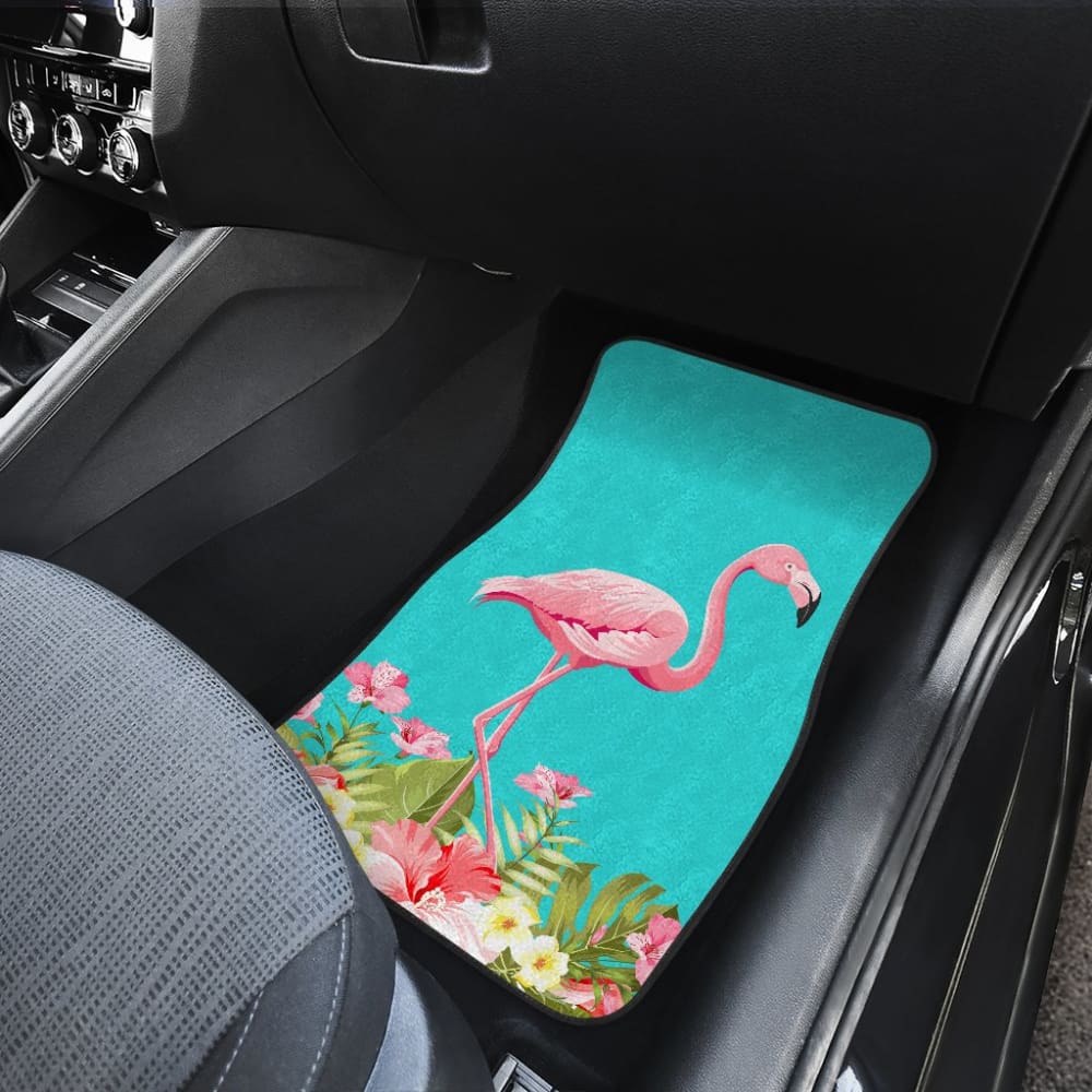 Premium Flamingo Car Floor Mats - Waterproof, Non-Slip, Custom Fit for Cars, SUVs & Trucks | Perfect Gift for Women & Car Enthusiasts | Ideal for Beach Trips, Summer Road Trips & Tropical-Themed Cars