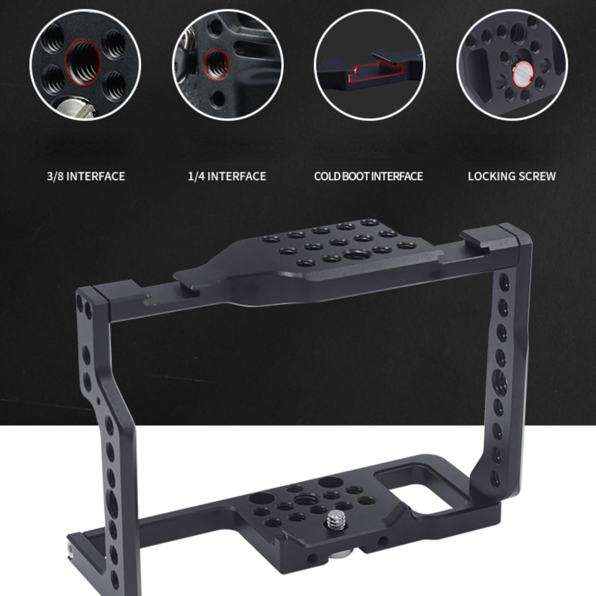Professional Camera Cage Stabilizer & Video Rig Frame Case - Compatible with Lumix G85/G80 DSLR | Durable Protective Accessory for Film Making, Vlogging & YouTube Content Creation