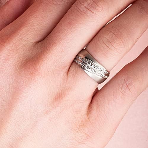 925 Sterling Silver Matching Wedding Rings Set for Couples - Personalized His & Hers Wedding Bands - Elegant Gift for Anniversaries, Engagements & Romantic Occasions