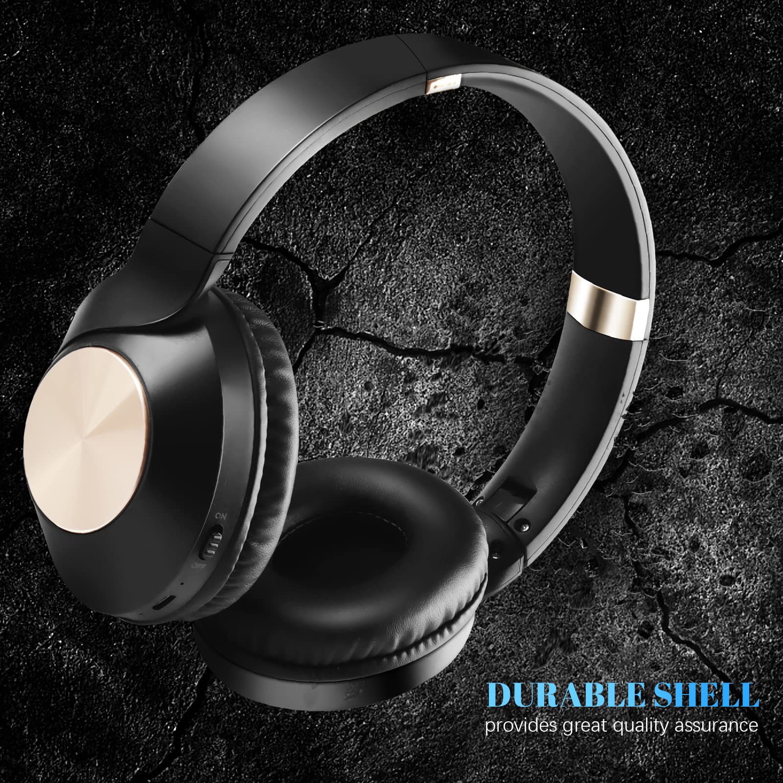 Wireless Bluetooth Over-Ear Headphones with Deep Bass HiFi Stereo, Foldable Design & Soft Protein Earmuffs, TF/SD Card Slot & Wired Mode - Perfect for Office, Work, Travel & Home Use