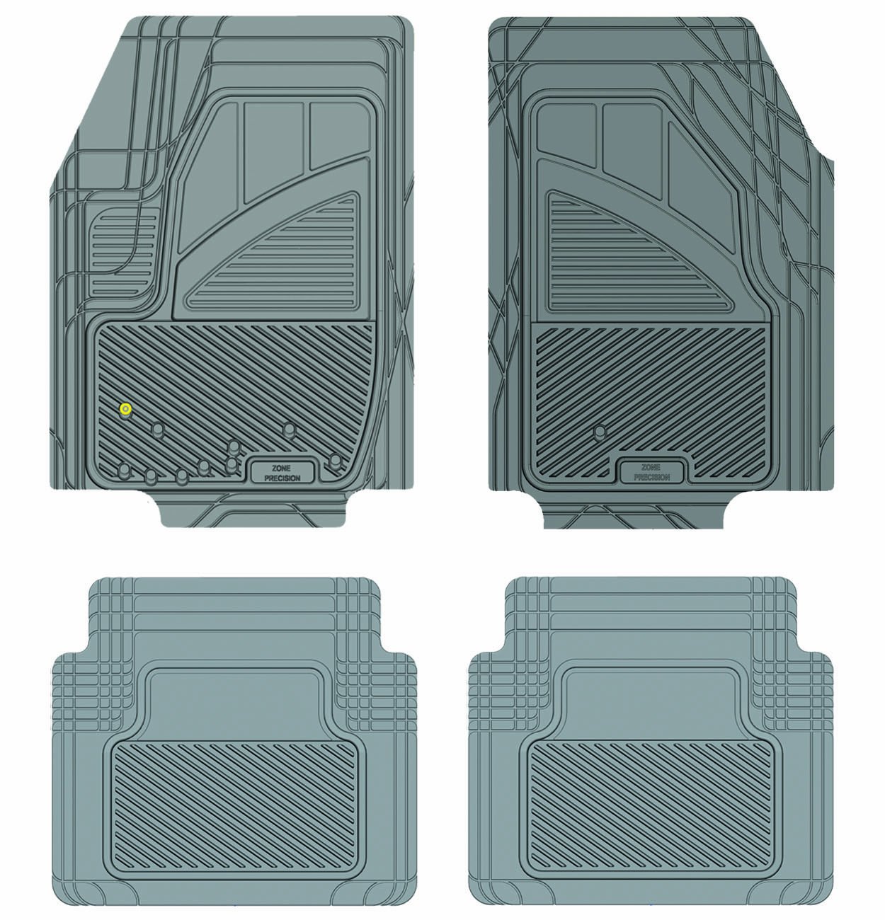 Koolatron Pants Saver Custom Fit 4-Piece All-Weather Car Floor Mats for Ford Edge (2015-2023) - Heavy Duty Protection, Grey - Perfect for Rain, Snow & Mud Protection