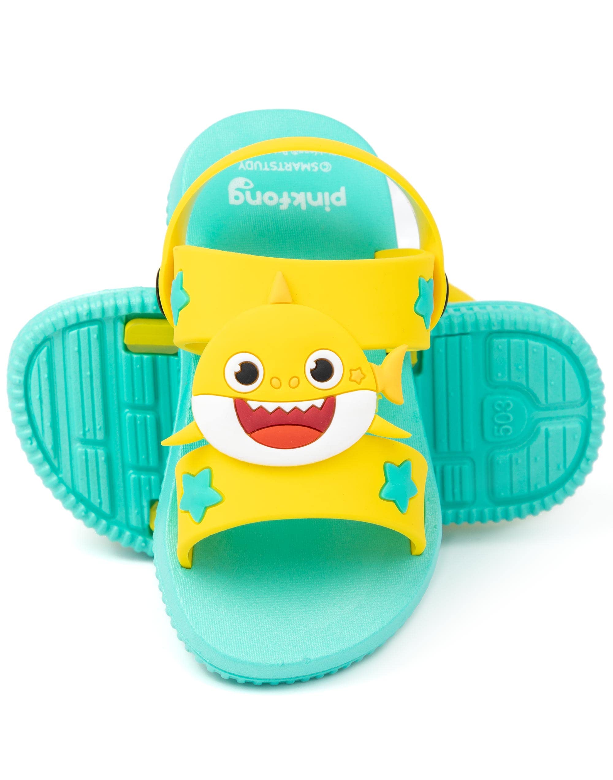 Baby Shark Kids Sandals - Blue & Yellow Supportive Slip-Ons for Summer Play