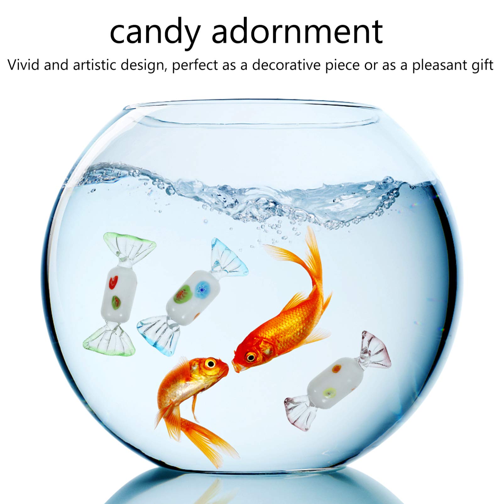 VOSAREA 4-Piece Glass Candy Jar Set - Decorative Sweets Container for Home, Kitchen & Party Decor - Perfect for Candy Display, Wedding Centerpieces & Holiday Decorations