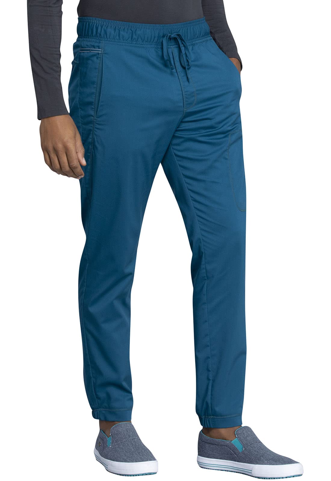 Cherokee Men's Scrubs Pants - Natural Rise Jogger with Zip Cargo Pockets | Comfortable Medical Workwear for Doctors & Nurses | WW012 | Perfect for Hospital Shifts & Healthcare Professionals
