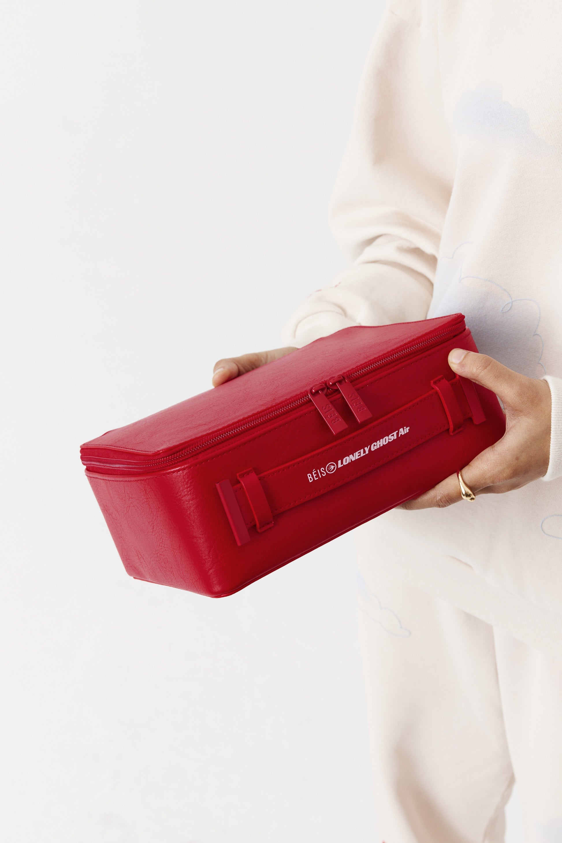 Text Me Red Cosmetic Makeup Travel Case - Perfect for Organizing Beauty Essentials On The Go