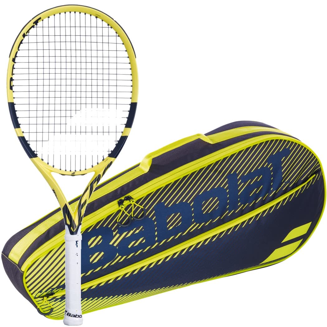 Babolat Aero 112 Strung Tennis Racket with RH3 Essential Tennis Bag - Lightweight Tennis Racquet for Beginners & Intermediate Players - Perfect for Court Practice, Club Matches & Recreational Play