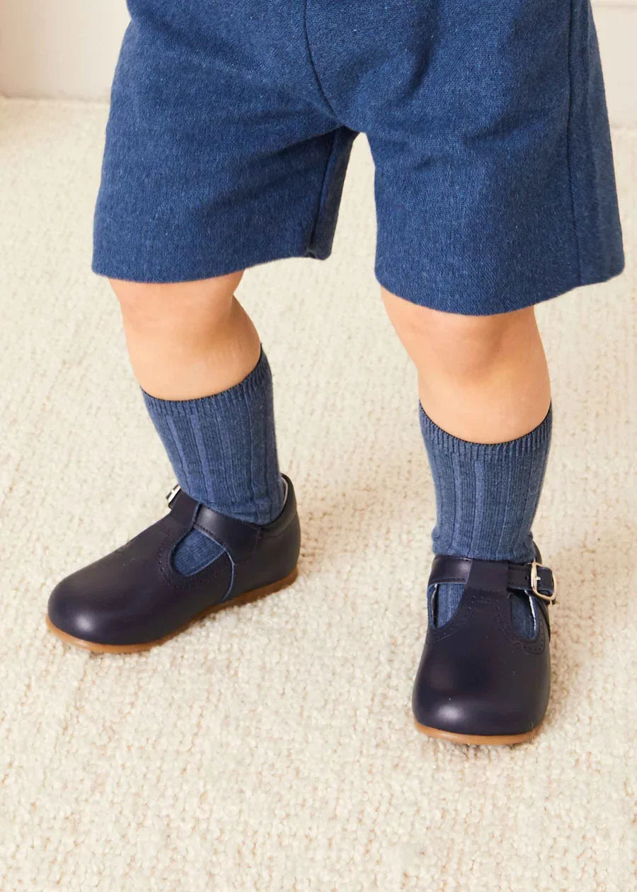 Blue Wool Front Pocket Dungarees for Kids (18 Months to 5 Years) - Comfortable & Durable Playwear for Outdoor Adventures & Preschool Activities