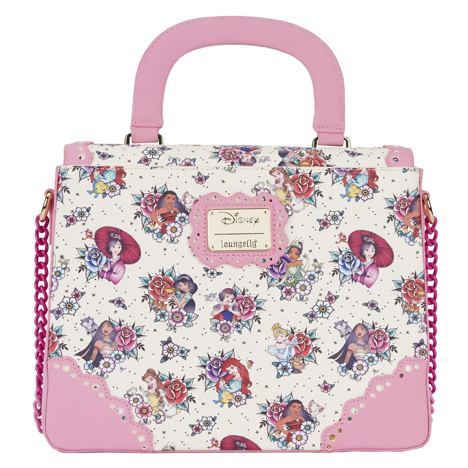 Disney Princess Tattoo Print Crossbody Bag - Loungefly AOP Mini Backpack for Women | Perfect for Theme Parks, Cosplay & Disney Fan Accessories