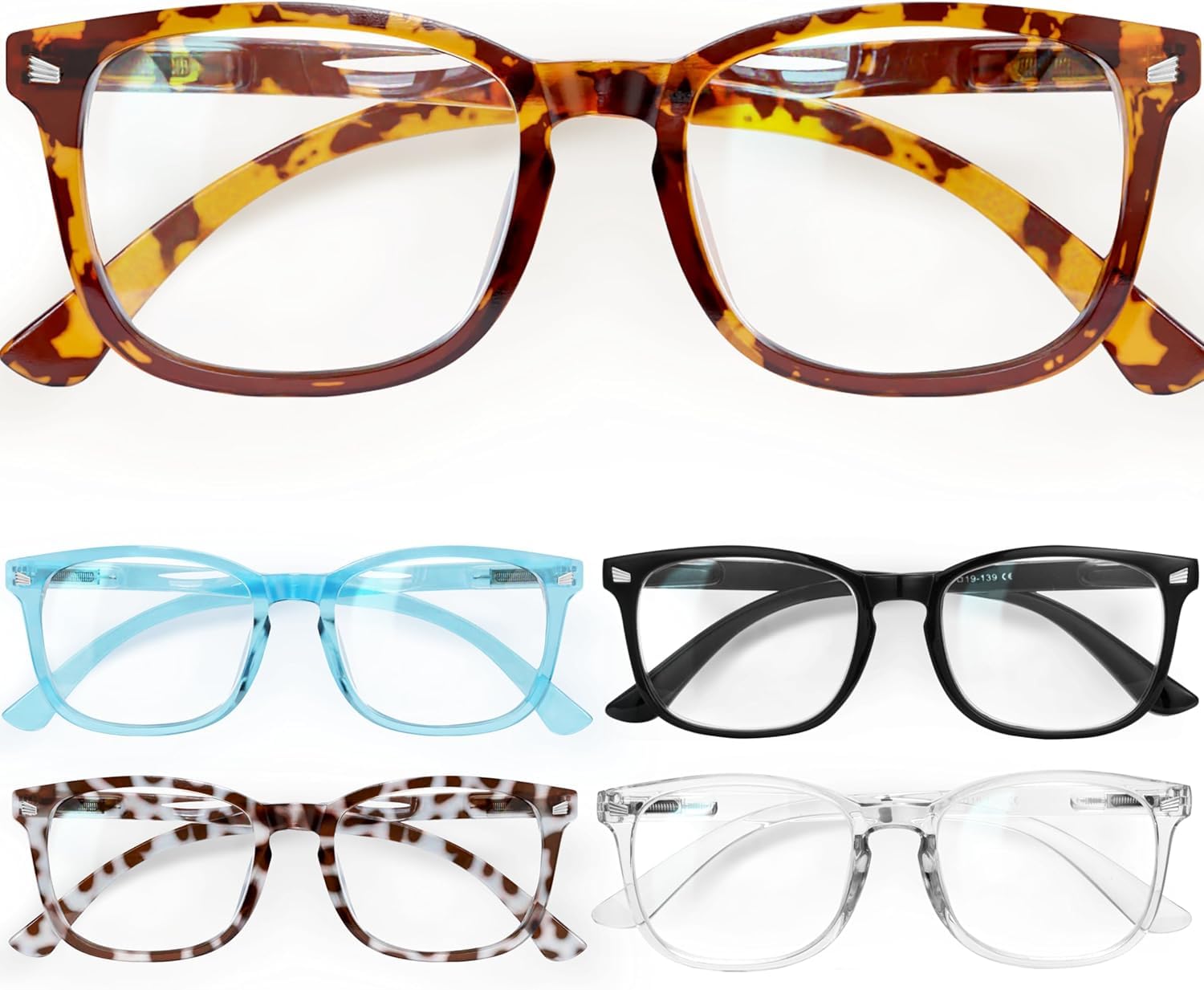 CCVOO Blue Light Blocking Reading Glasses for Women & Men - Computer Glasses with Anti-UV Protection for Screen Time, Office Work & Digital Eye Strain Relief