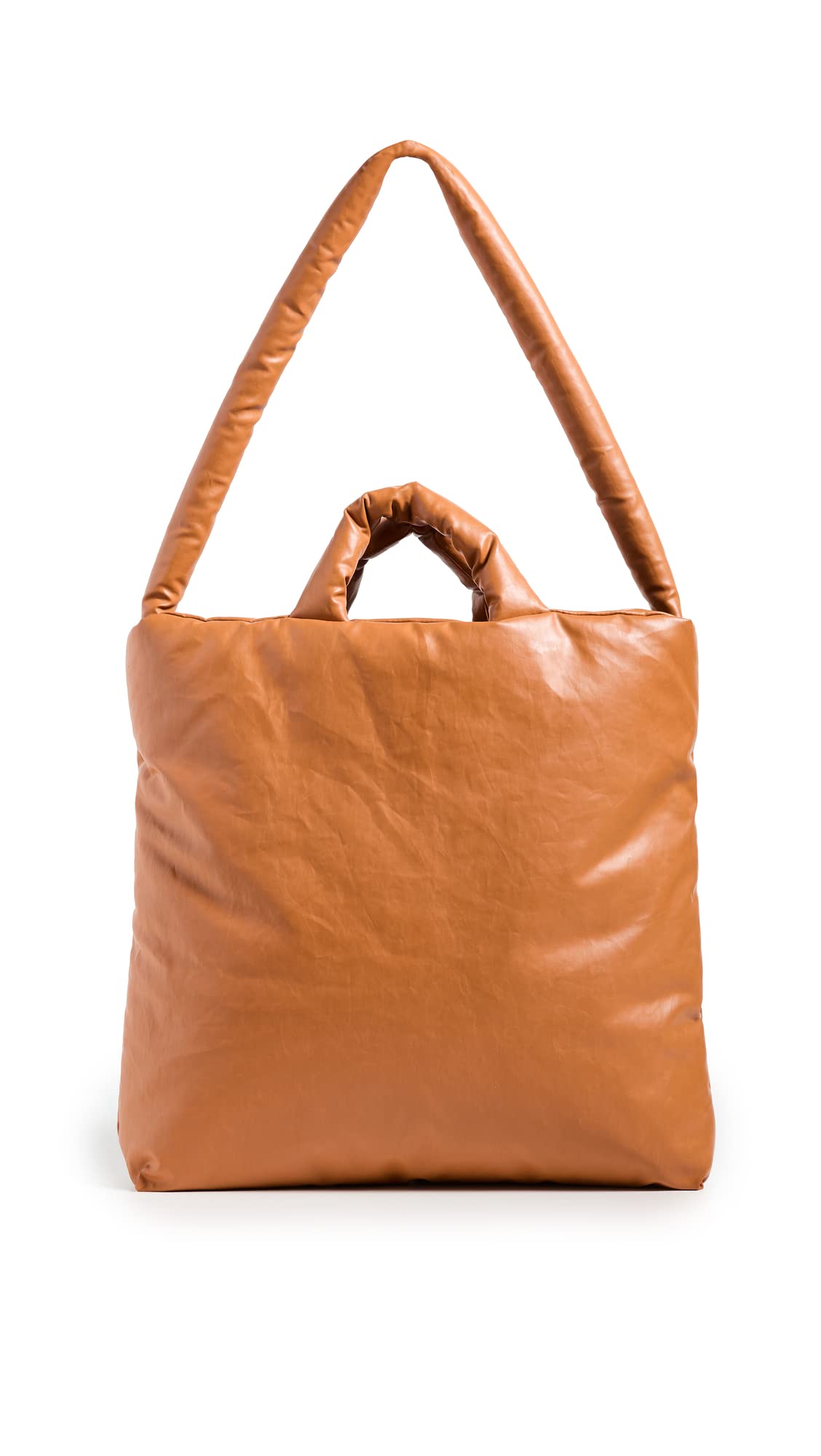 KASSL Women's Medium Oil Leather Crossbody Pillow Bag - Stylish Shoulder Handbag for Work, Travel & Everyday Use