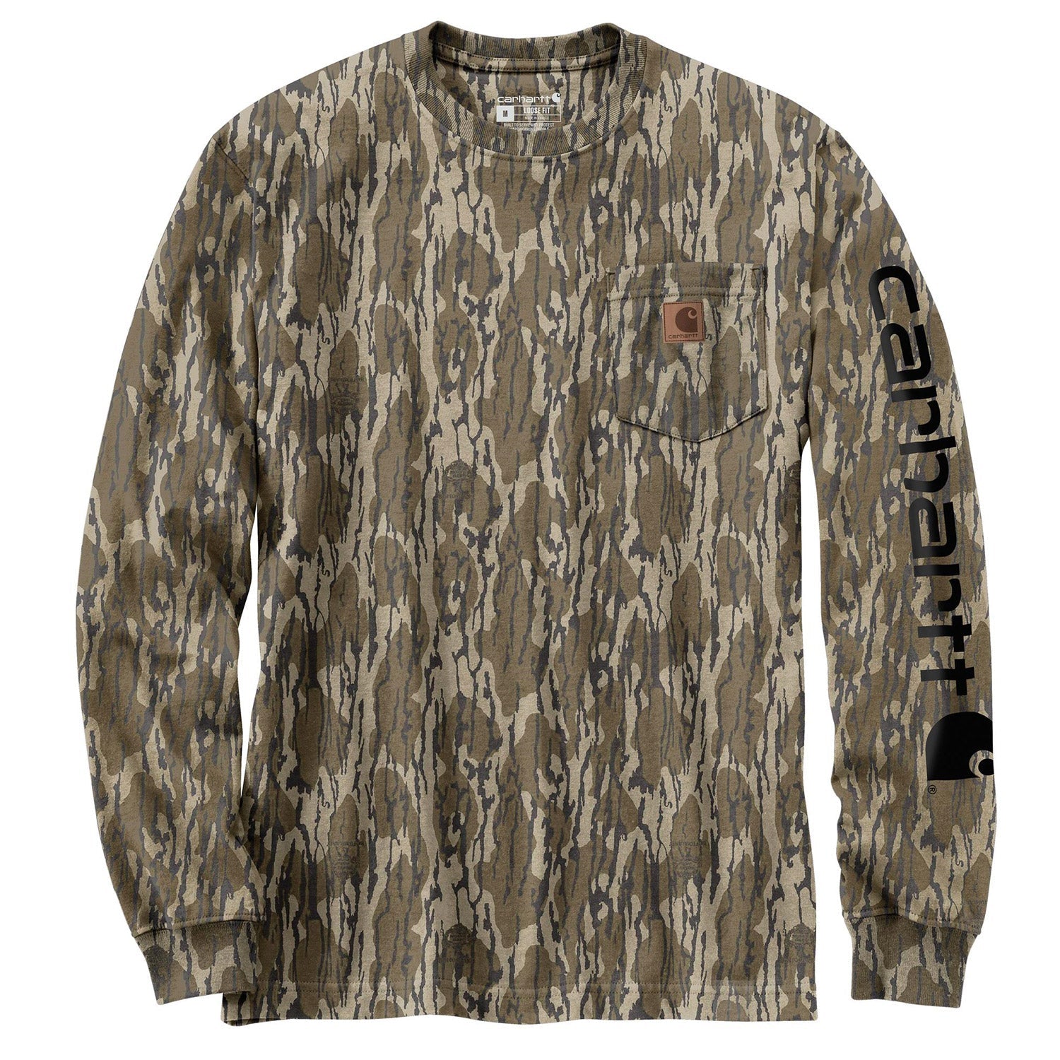 Carhartt Men's Loose Fit Camo Graphic Long Sleeve T-Shirt - Comfortable Hunting & Outdoor Work Shirt for Casual Wear