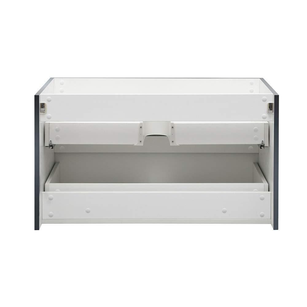 Modern Gray Oak Wall-Mounted Bathroom Vanity 36