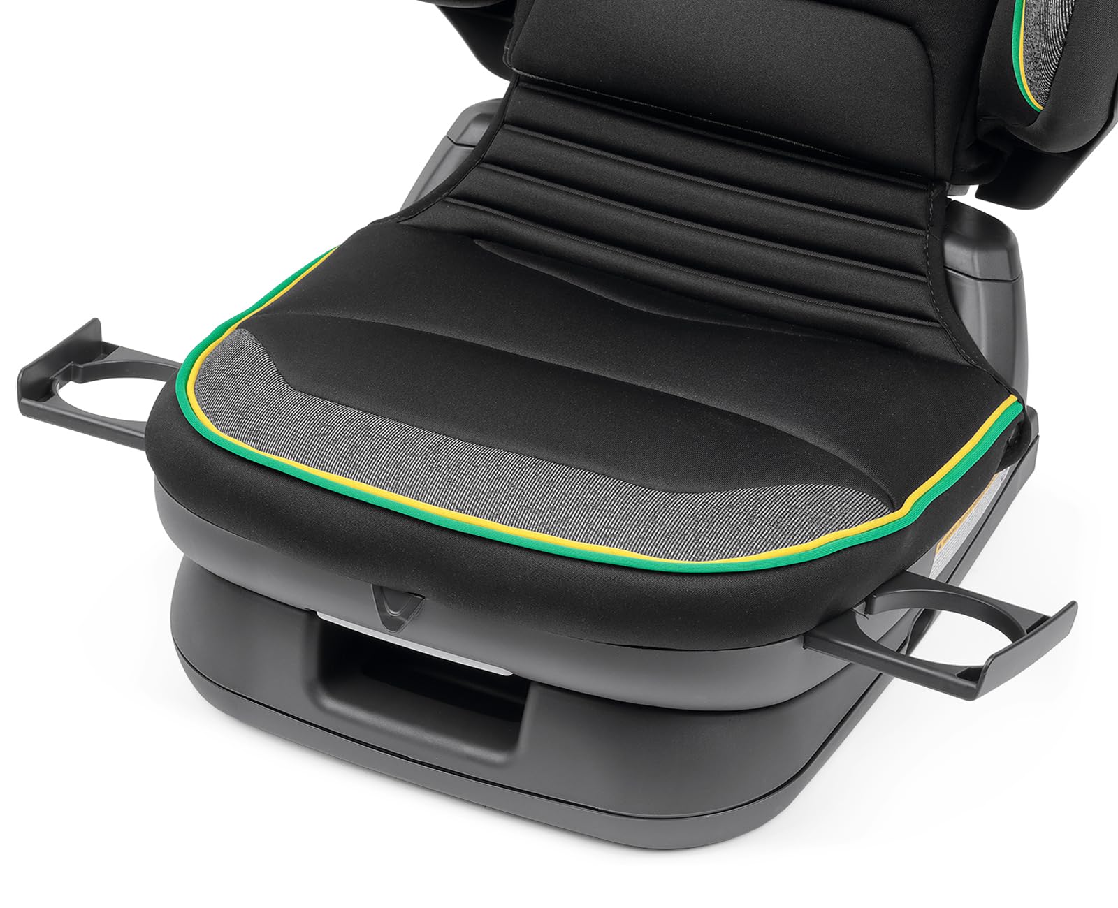 Peg Perego Viaggio Flex 120 Booster Car Seat for Kids 40-120 lbs | High Back & Adjustable | Made in Italy | John Deere Black/Green Design | Perfect for School, Travel & Road Trips