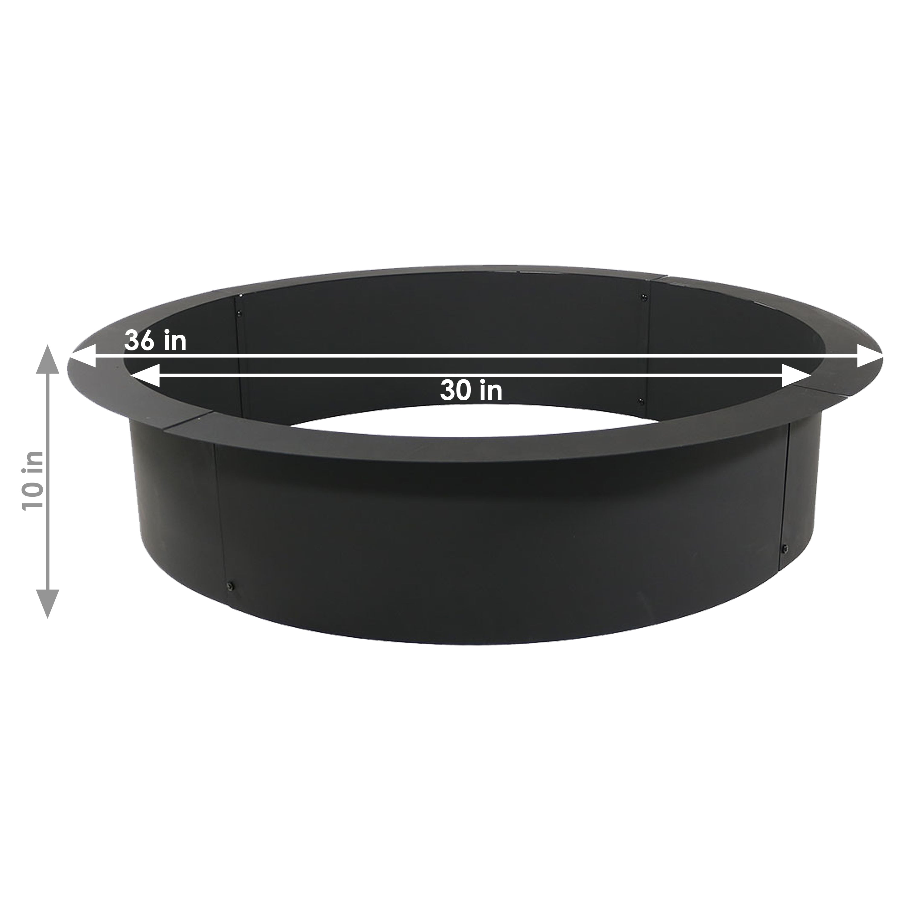 Heavy Duty Steel Fire Pit Ring Liner - 36 Inch Outdoor Fire Pit Replacement - Durable Rust-Resistant Fire Ring for Camping, Backyard & Patio Use