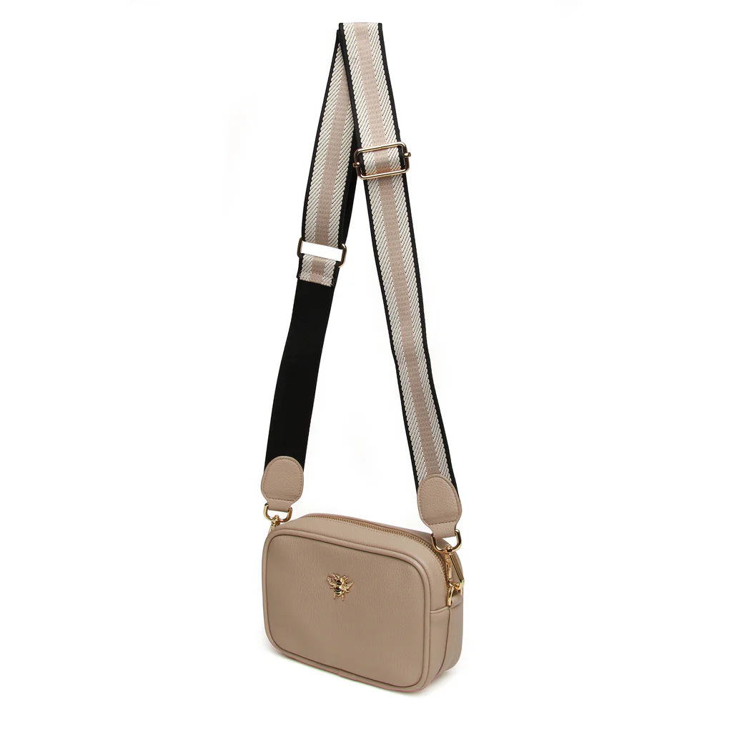 Alice Wheeler Mini Crossbody Bag for Women - Stylish Stone Color Leather Purse - Perfect for Everyday Use, Travel & Date Nights