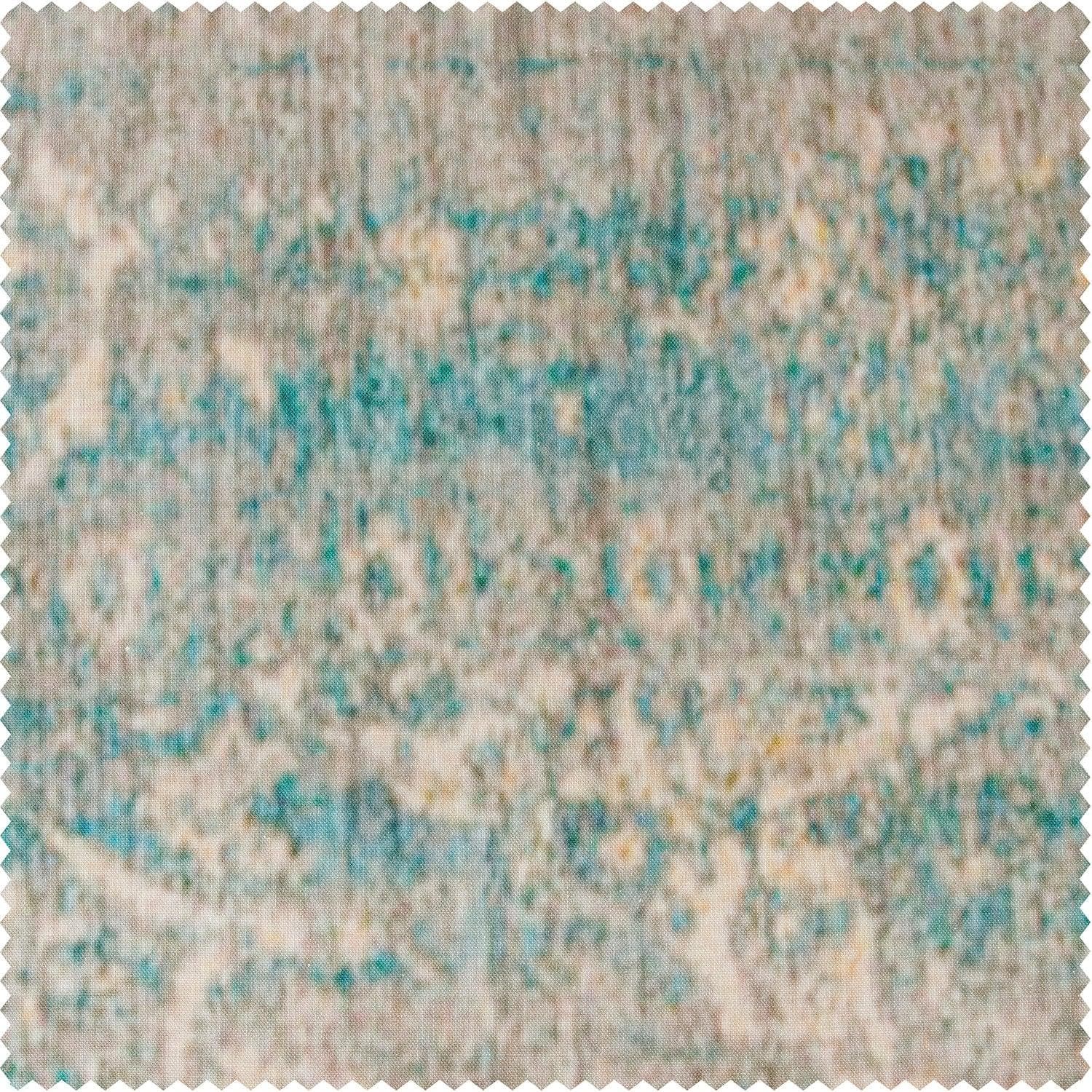 River Teal Blue Abstract Textured Printed Cotton Fabric Swatch - Premium Cotton Material for DIY Crafts, Quilting & Home Decor Projects