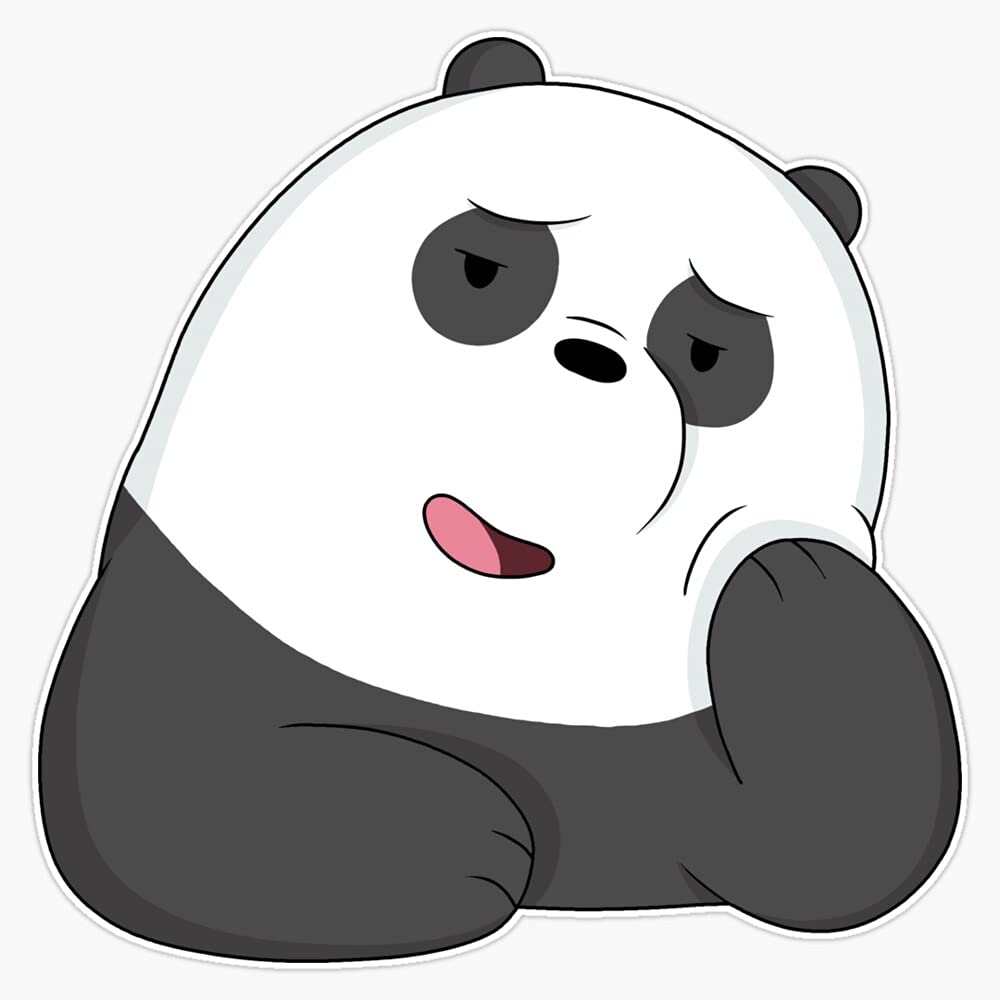 We Bare Bears Panda Vinyl Sticker - Waterproof Decal for Laptop, Wall, Window, Car Bumper - 5 Inch Cute Cartoon Stickers - Perfect for Kids Room Decor, School Supplies, Water Bottles & DIY Crafts